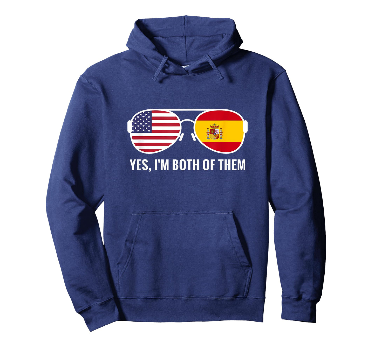 USA Spain Flag Sunglasses Spanish Americans T-Shirt