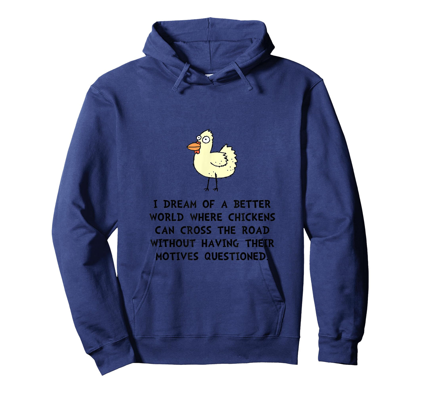 Chicken Cross Road Motives Funny T-Shirt T-Shirt