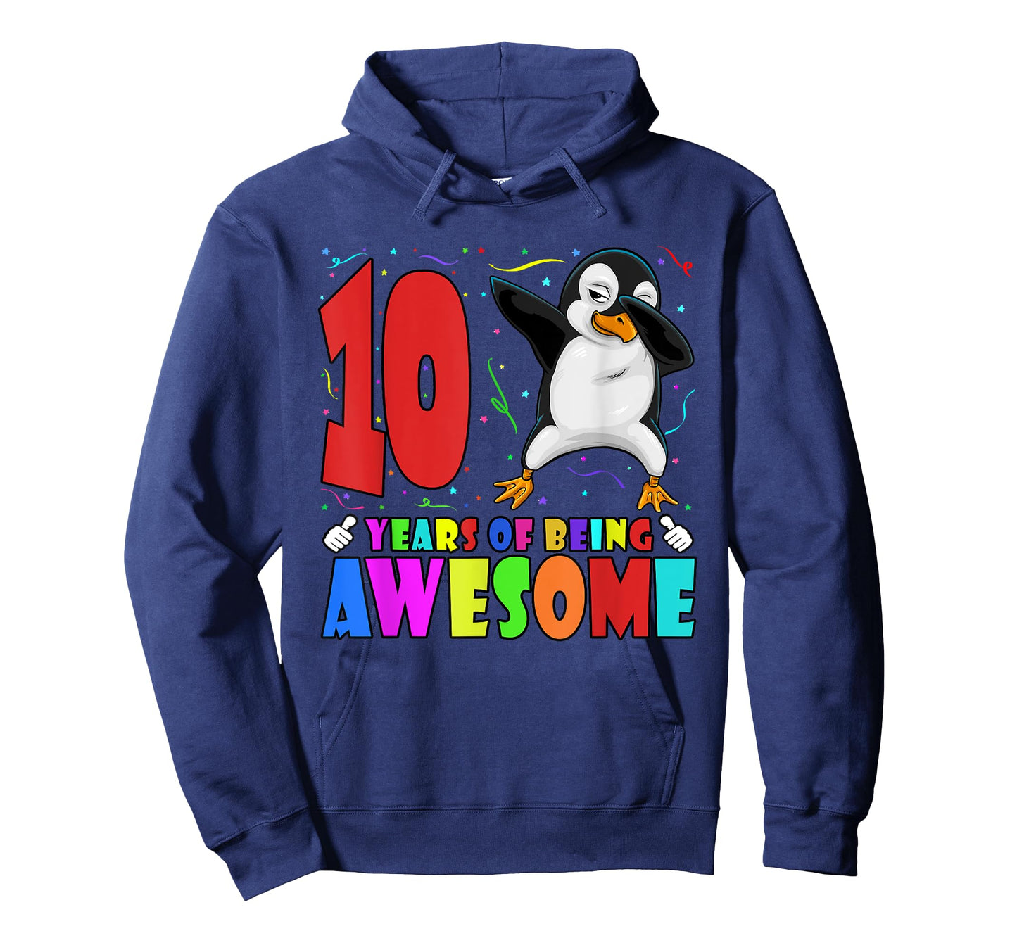 10th Birthday Party Dabbing Penguin 10 Years Old Girls Boys T-Shirt