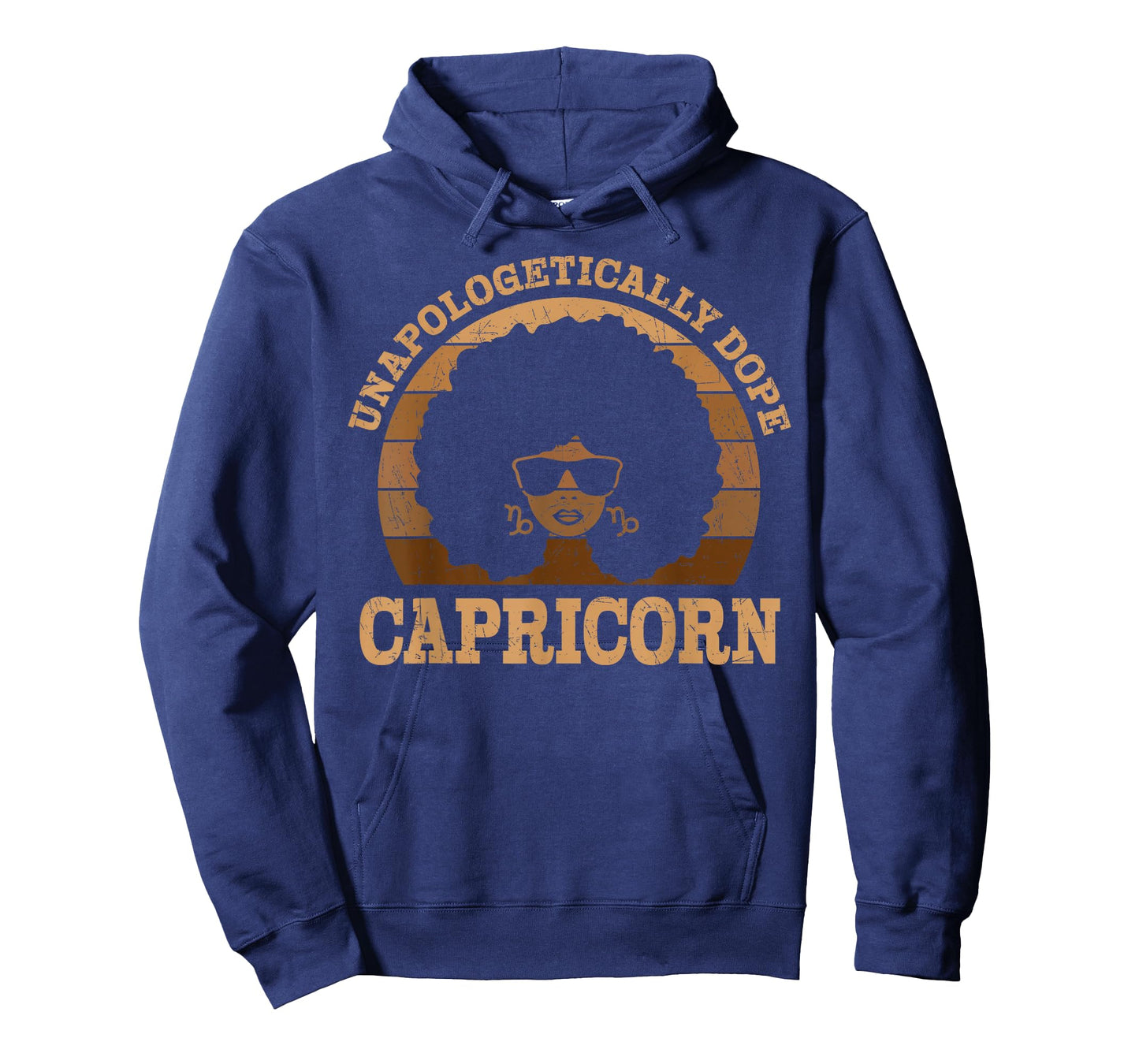 Dope Capricorn Queen Afro Hair Black Woman Zodiac Sign T-Shirt