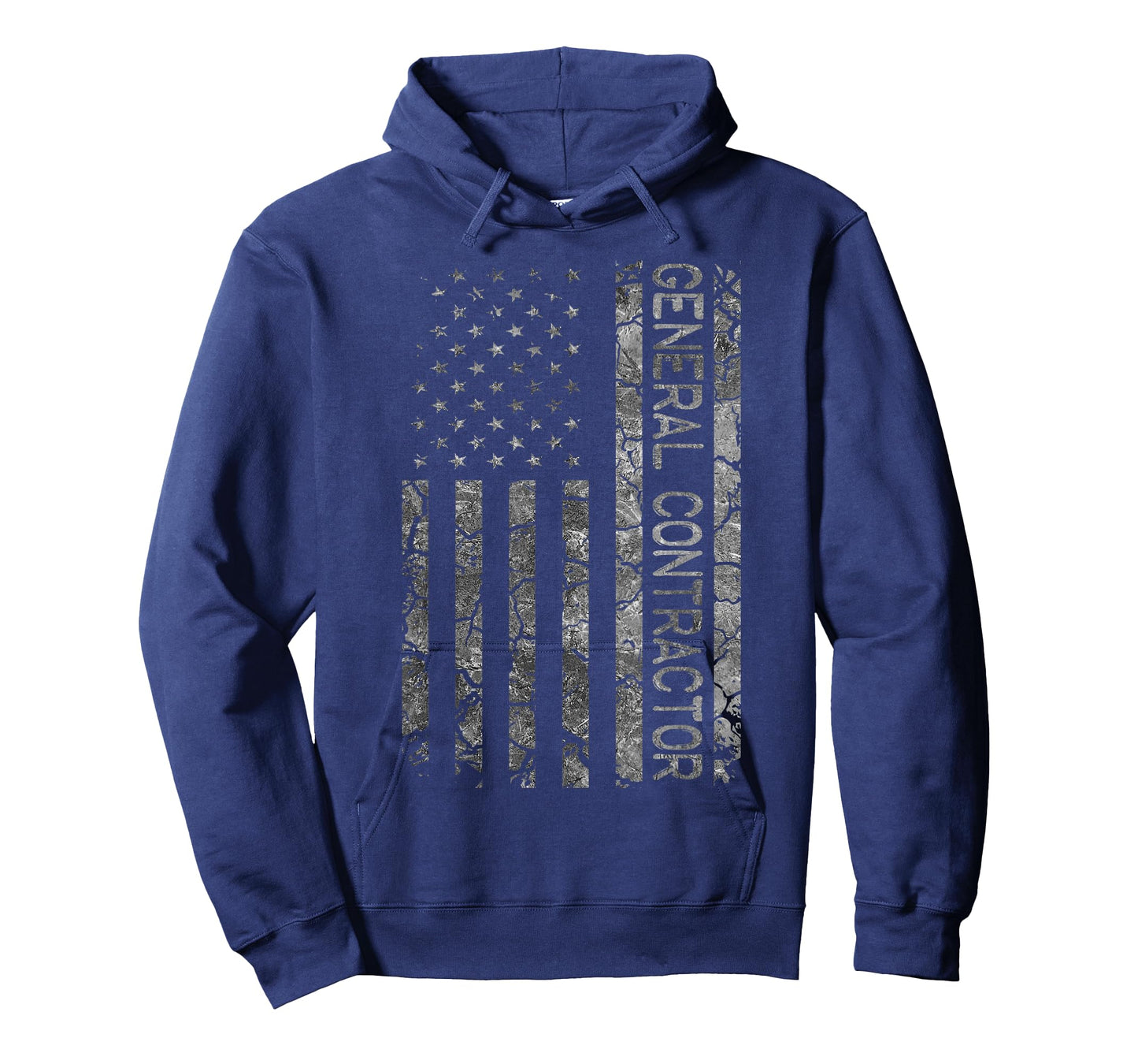 American Flag Job Title Worker Funny General Contractor Women Men T-Shirt