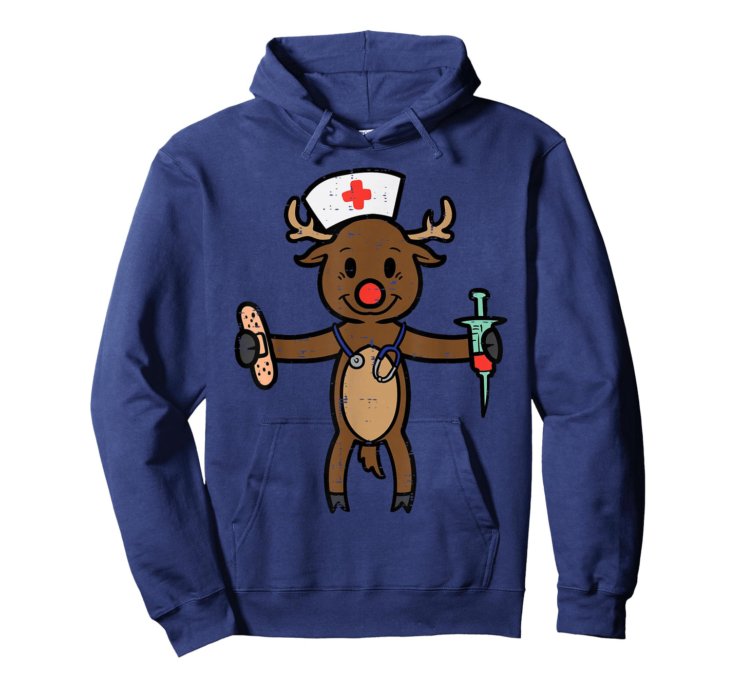 Christmas Nurse Reindeer Funny Xmas Nursing Scrub Top Women T-Shirt