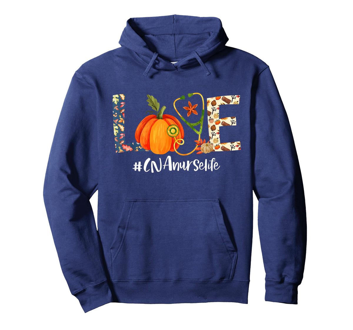 Love CNA Nurse Life Thanksgiving Fall Autumn Pumpkin Scrub T-Shirt