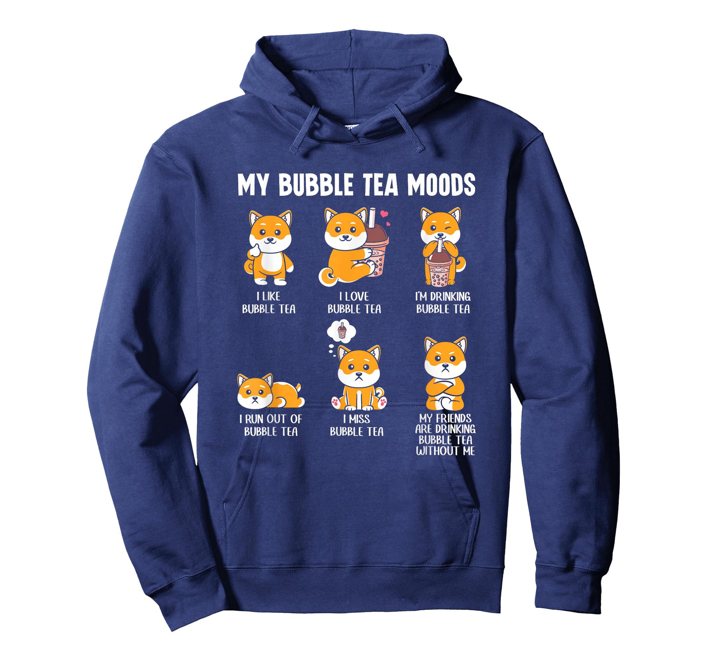 My Bubble Tea Moods Cute Kawaii Boba Tea Bubble Tea T-Shirt