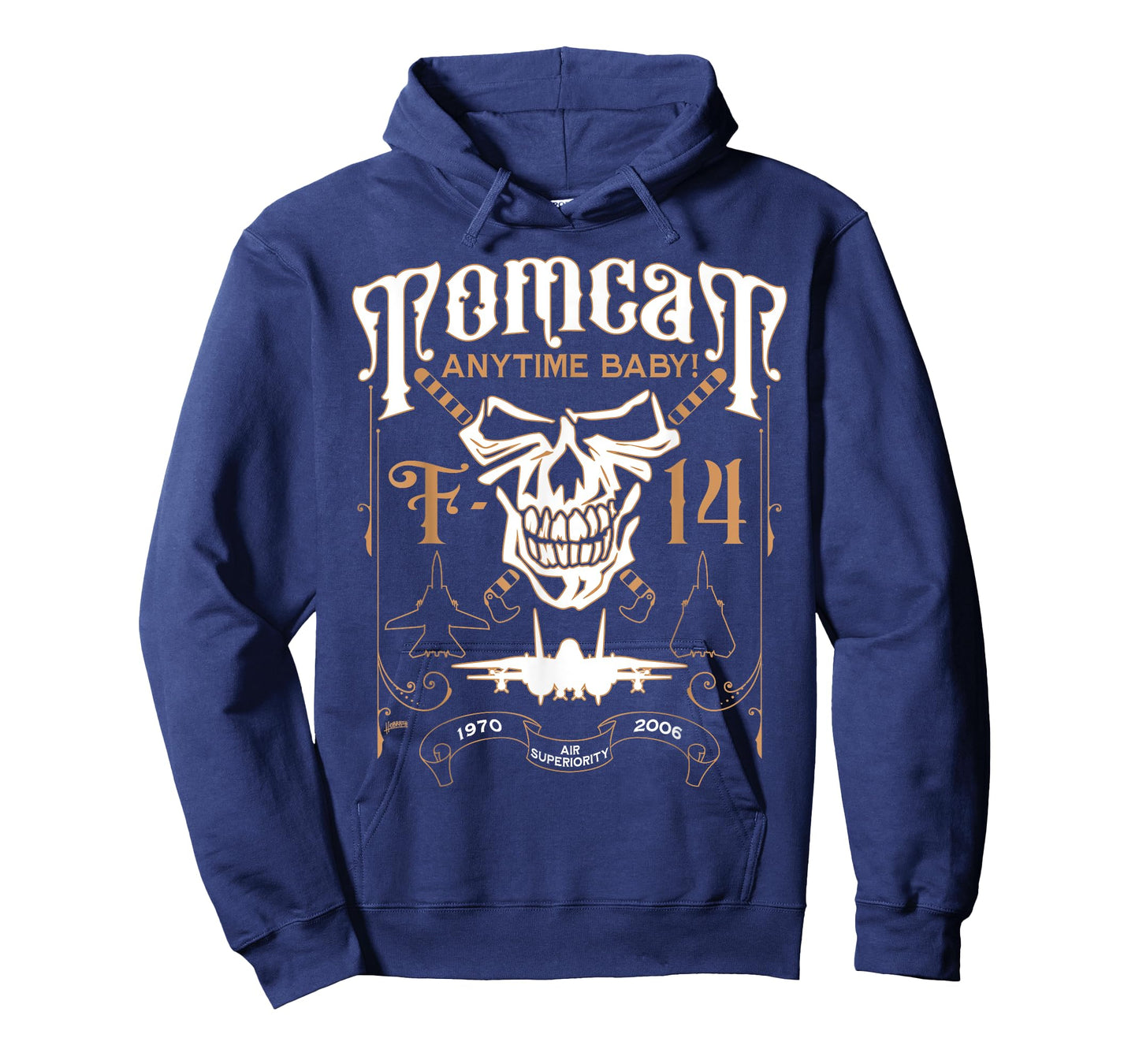 Classic F-14 Tomcat Military Fighter Jet Skull T-Shirt