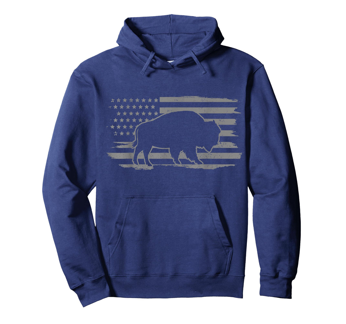 Bison Lover American Flag Buffalo Patriotic Vintage T-Shirt