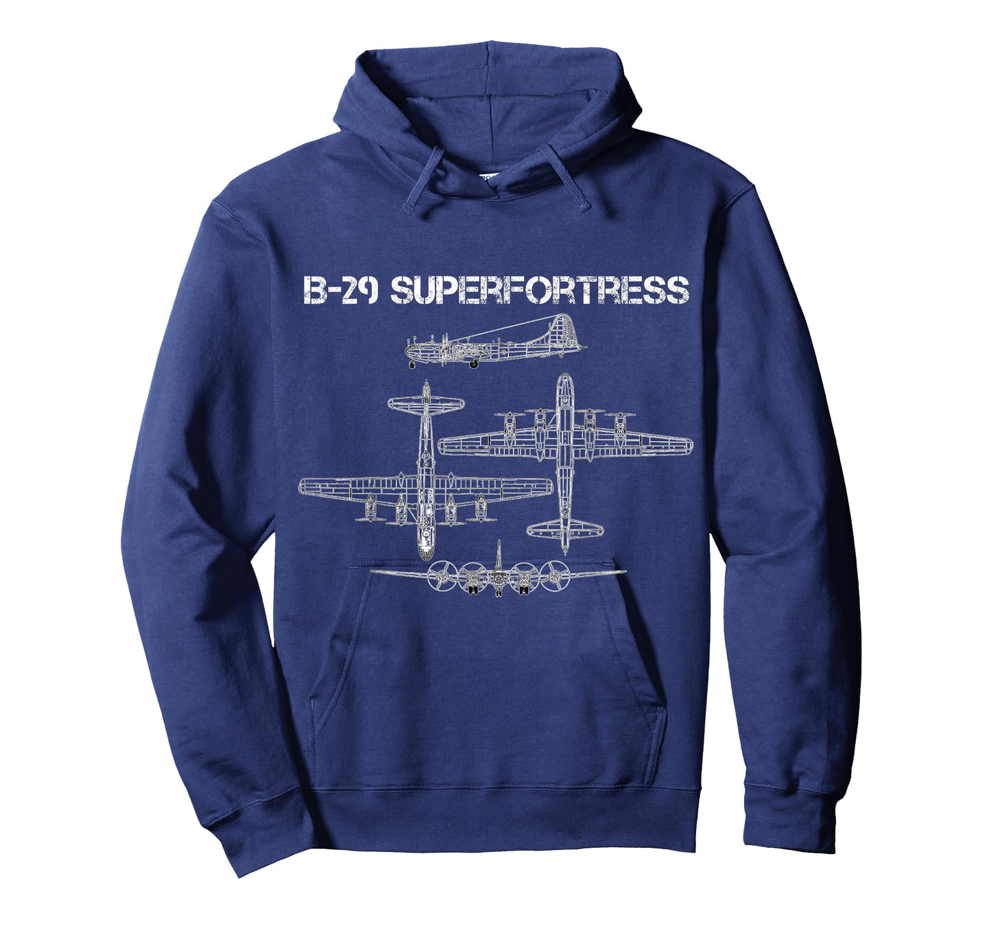 B-29 Superfortress WW2 Heavy Bomber Aircraft Blueprint T-Shirt