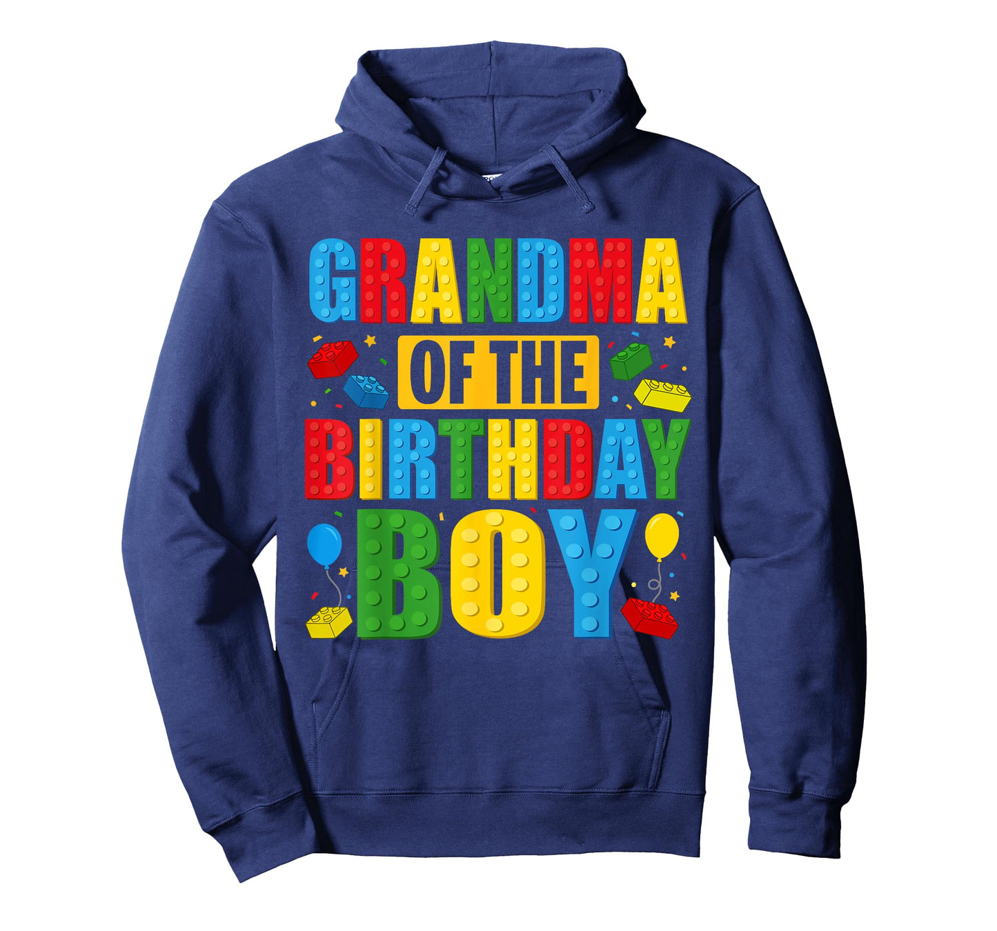Grandma Of The Birthday Boy Building Blocks Birthday Party T-Shirt