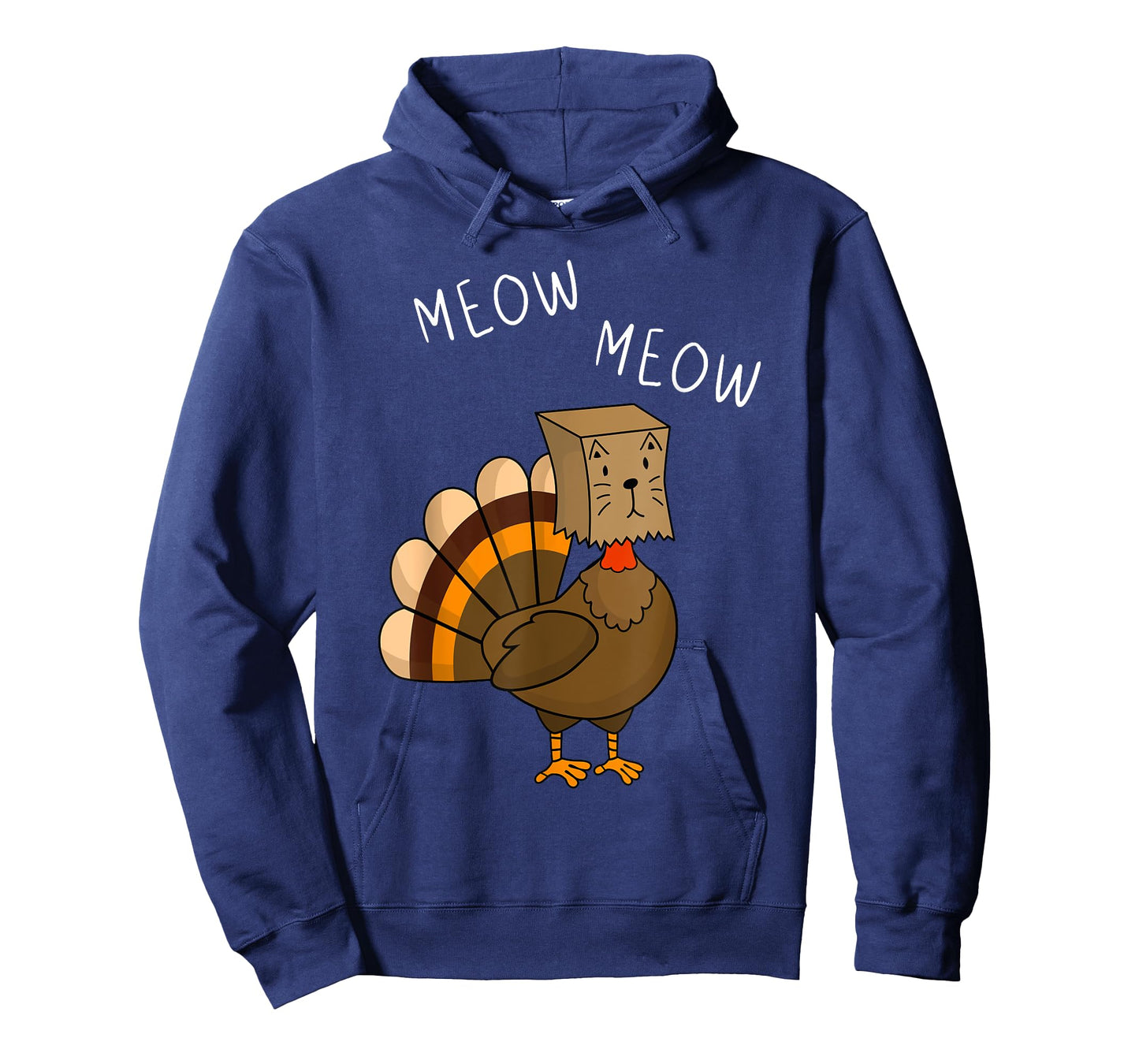 Funny Thanksgiving Fake cat Meow with Turkey T-Shirt