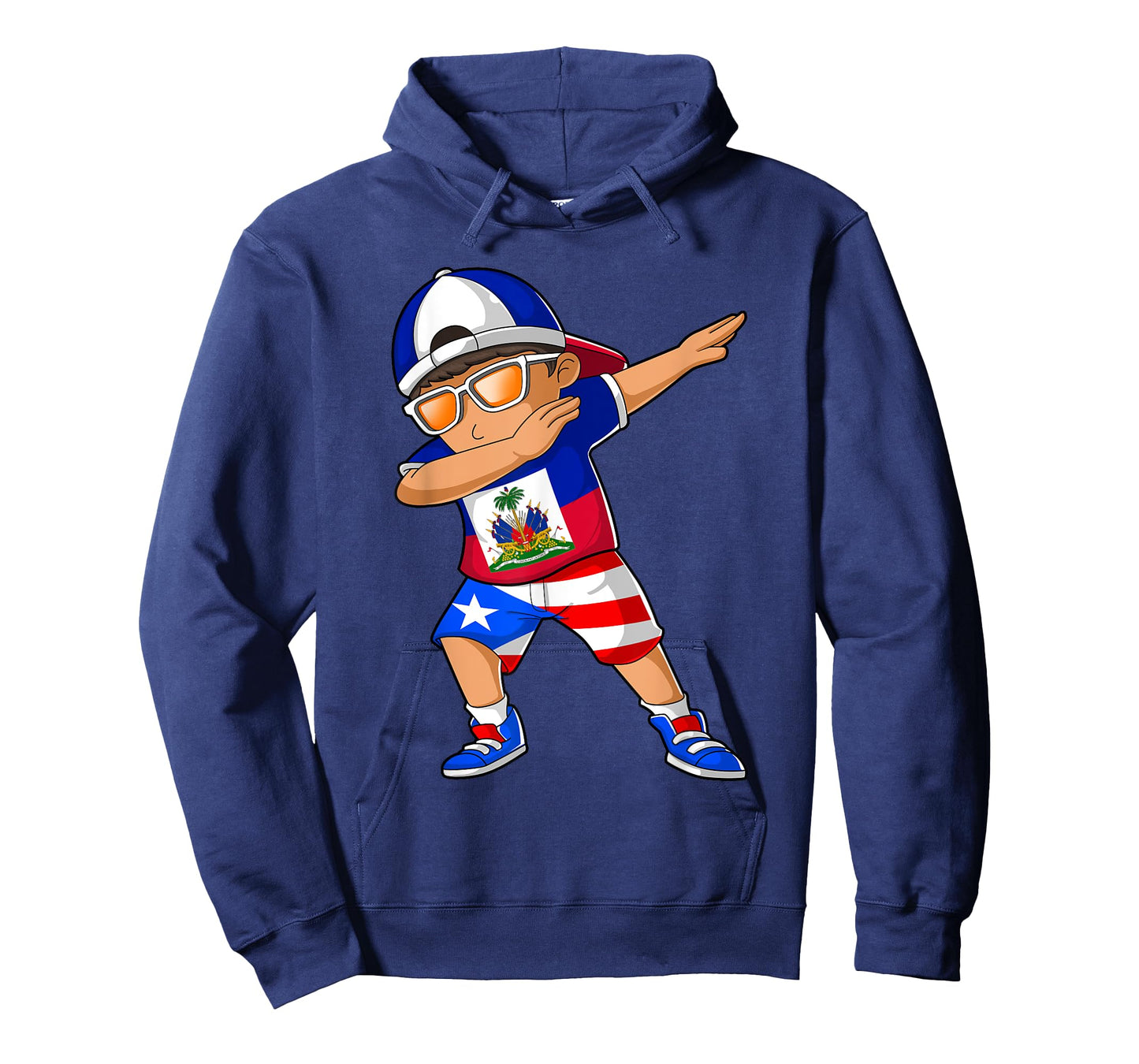 Half Haitian Half Puerto Rican Boy Haiti Puerto Rico Flag T-Shirt