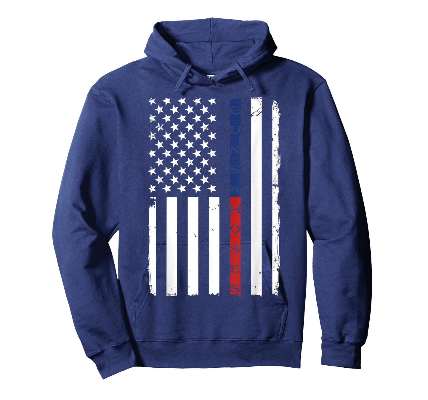 Guns & Hoses Thin Blue Red Line Police & Fire Appreciation T-Shirt