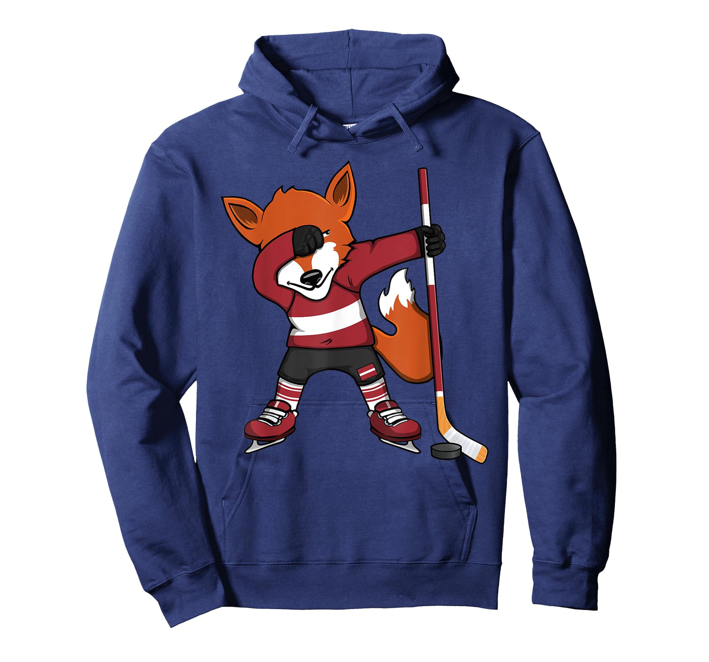 Dabbing Fox Latvia Ice Hockey Fans Jersey Dab Winter Sports T-Shirt