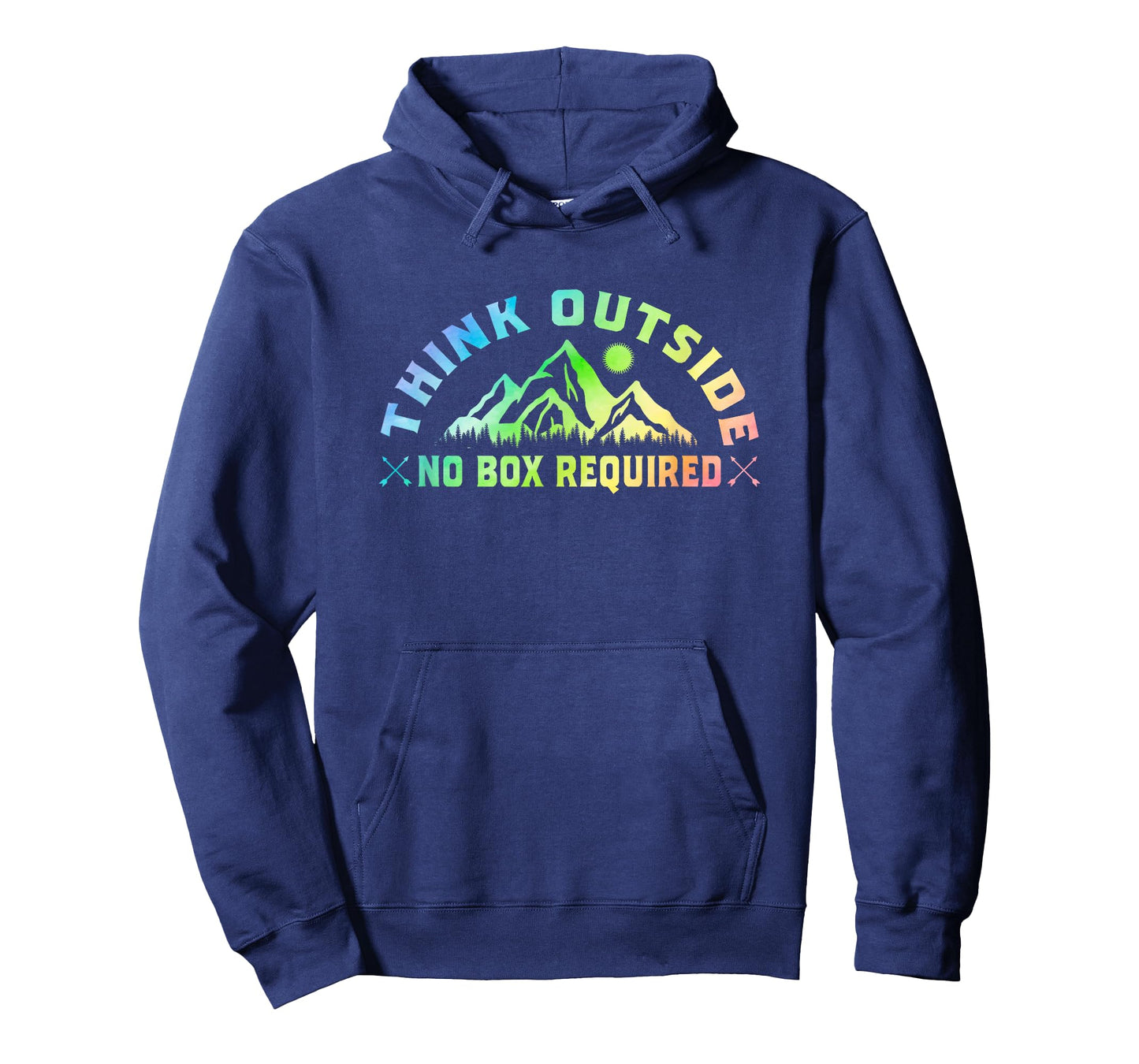 Think Outside No Box Required Hiking Trekking Nature Hiker T-Shirt
