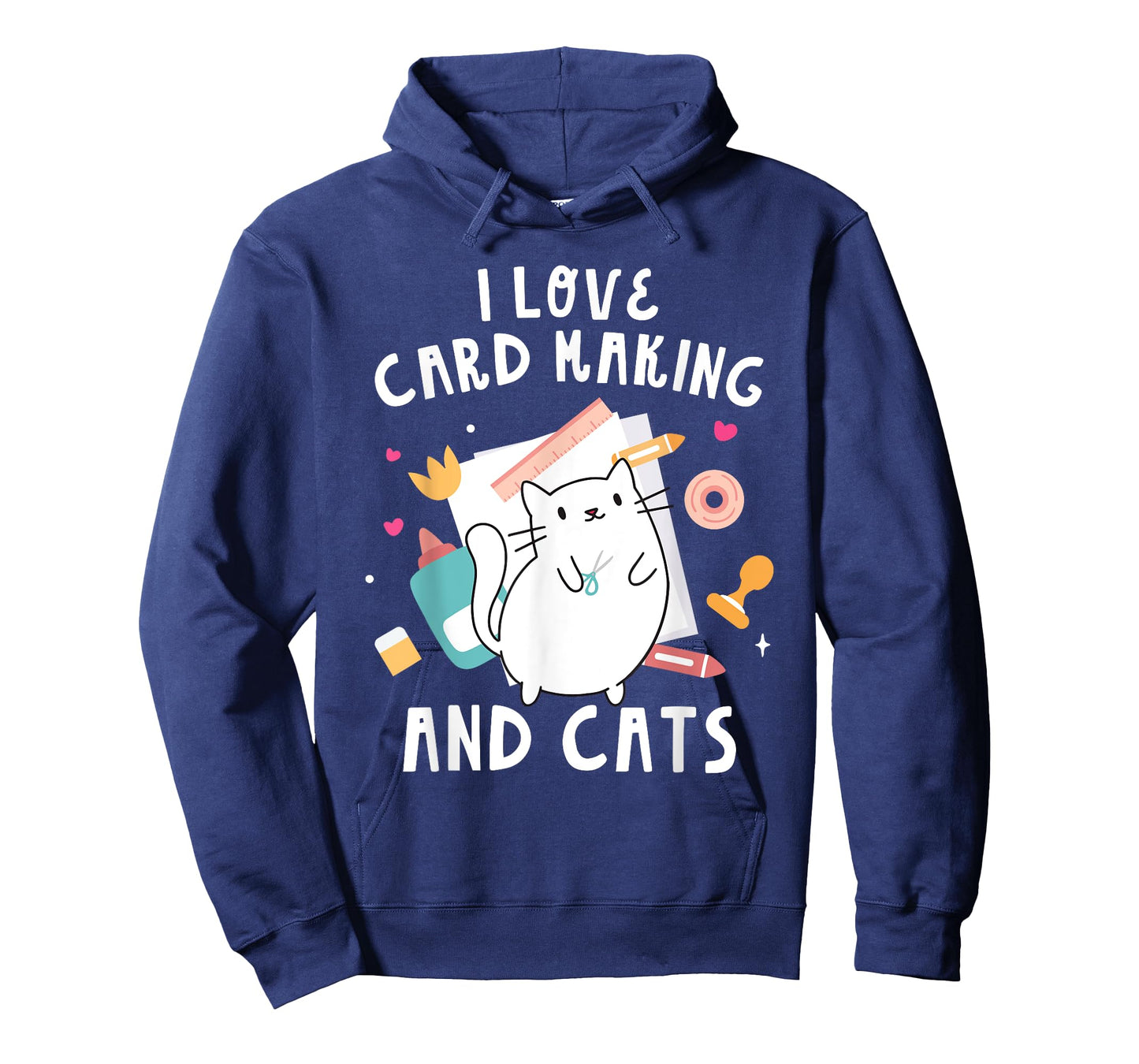 I Love Card Making And Cats Funny Handmade Card T-Shirt