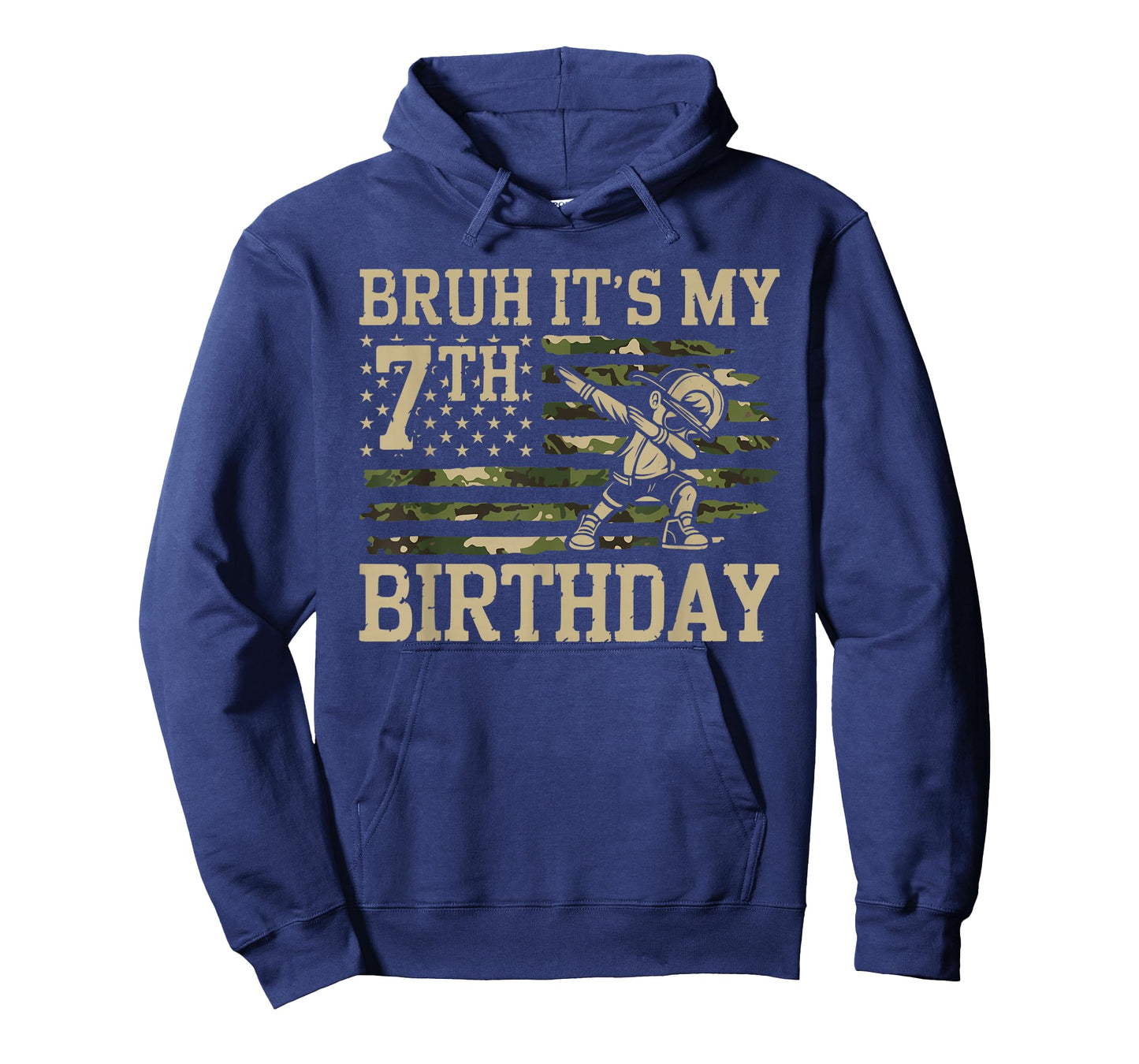 7 Year Old Dabbing Boy Bday Camo Bruh It’s My 7th Birthday T-Shirt