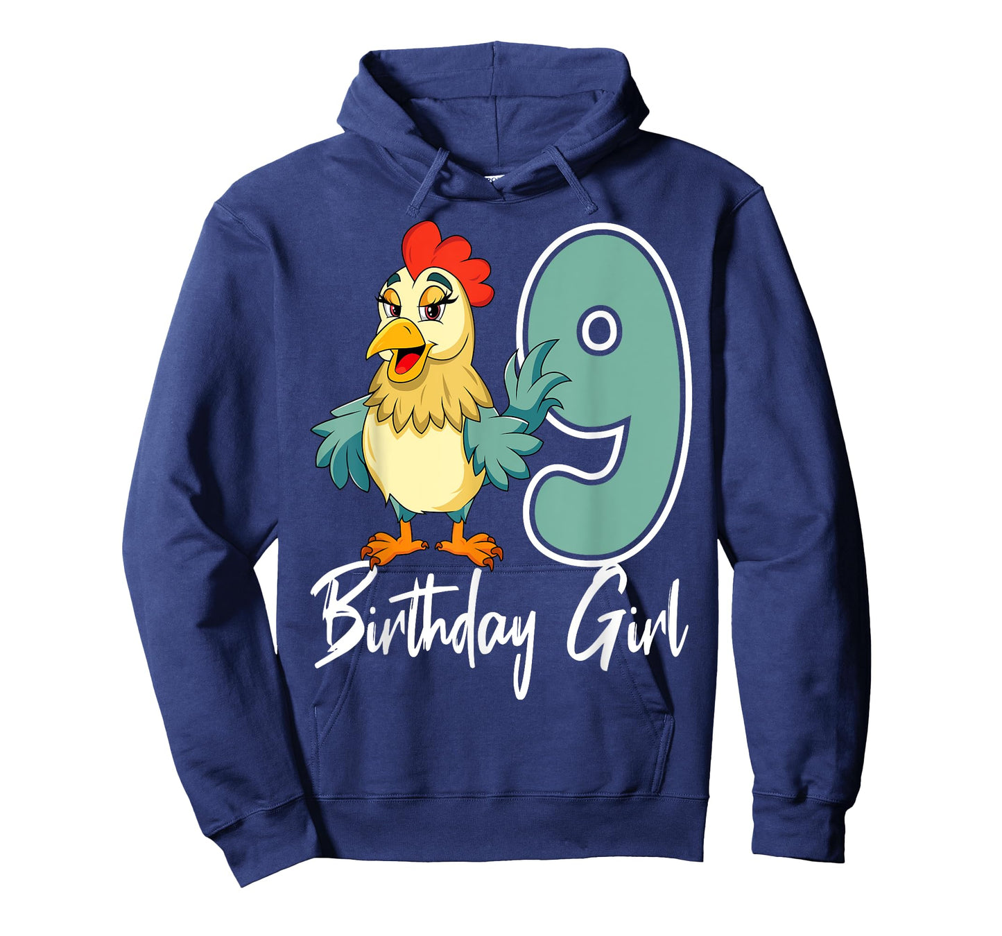 Chicken 9th Birthday Girl Barn Farm Party Chick Barnyard T-Shirt