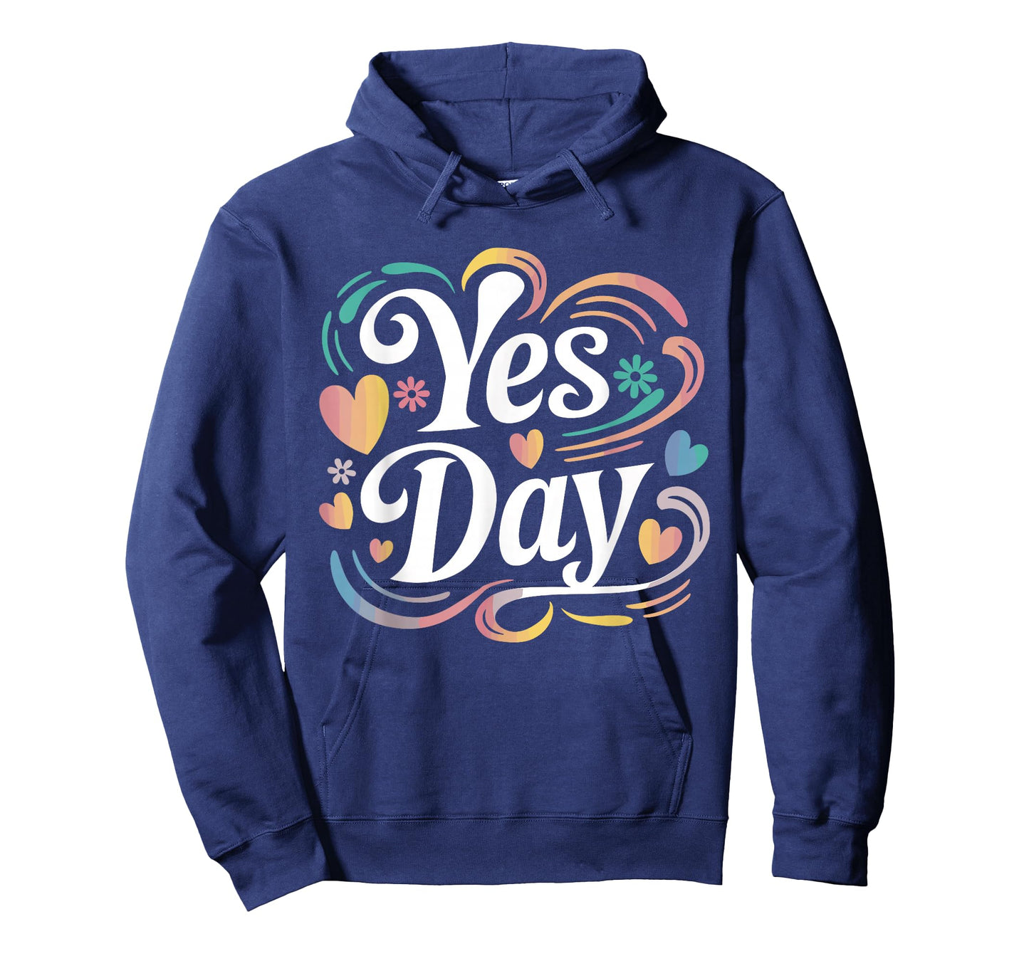 Yes Day Colorful Hearts and Swirls Fun T-Shirt