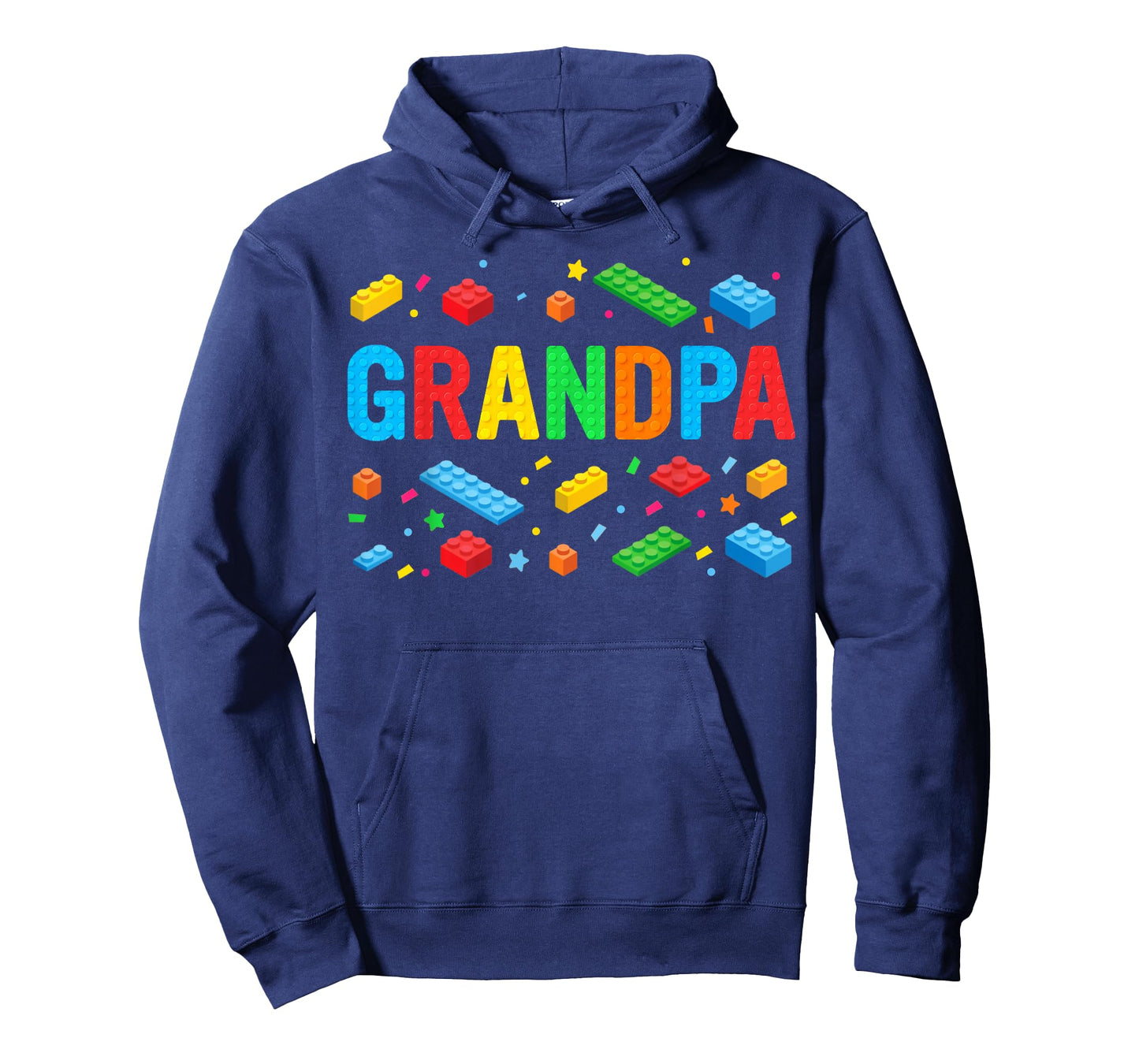 Grandpa Master Builder Building Bricks Blocks Family Funny T-Shirt