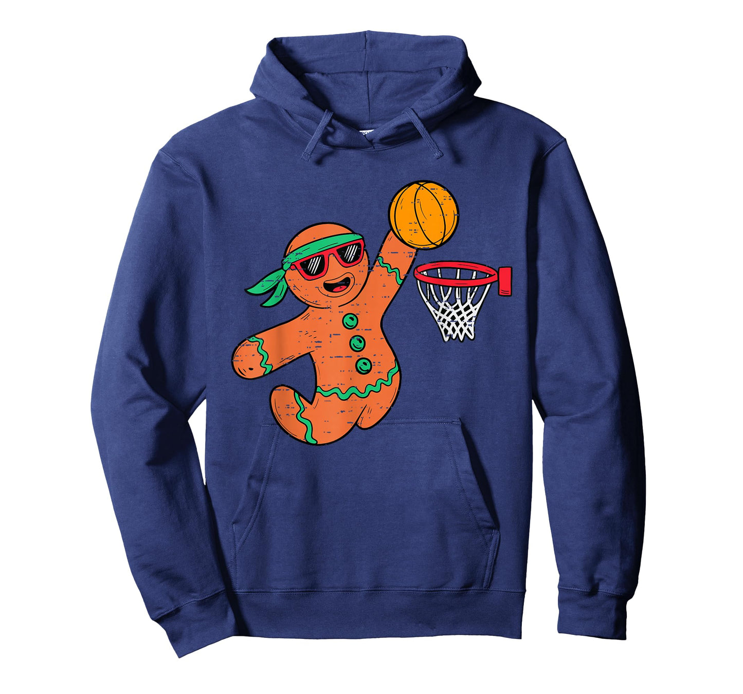 Funny Gingerbread Basketball Christmas Xmas Mens Boys Kids T-Shirt