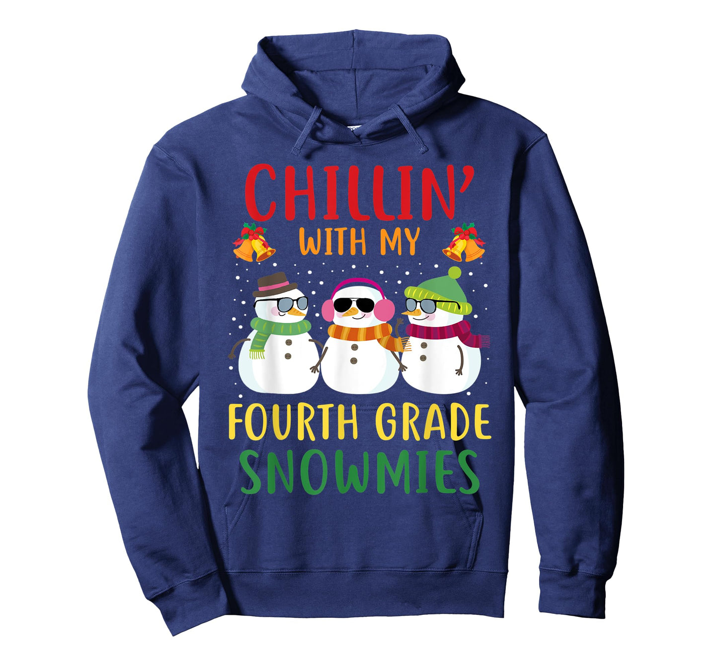 Chillin With My Fourth Grade Snowmies Christmas Teacher 4th T-Shirt