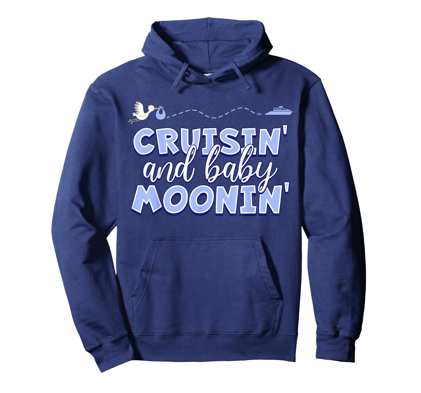 BABYMOON Cruise, Cruisin and Baby Moonin' Blue T-Shirt
