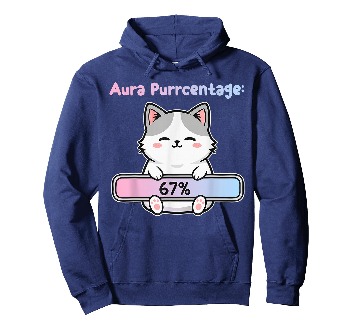 67 Funny Cat Aura Energy at Six Seven Meme Gen Z Alpha T-Shirt