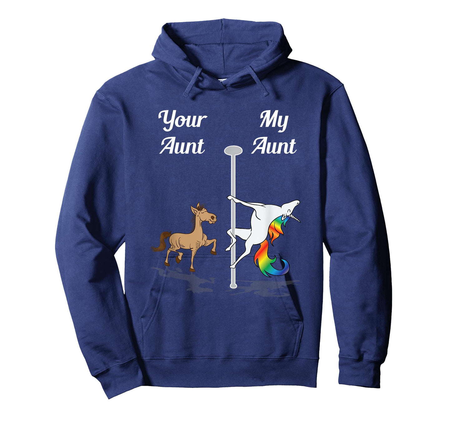 Your Aunt My Aunt You Me Pole Dancing Unicorn Auntie Nephew T-Shirt