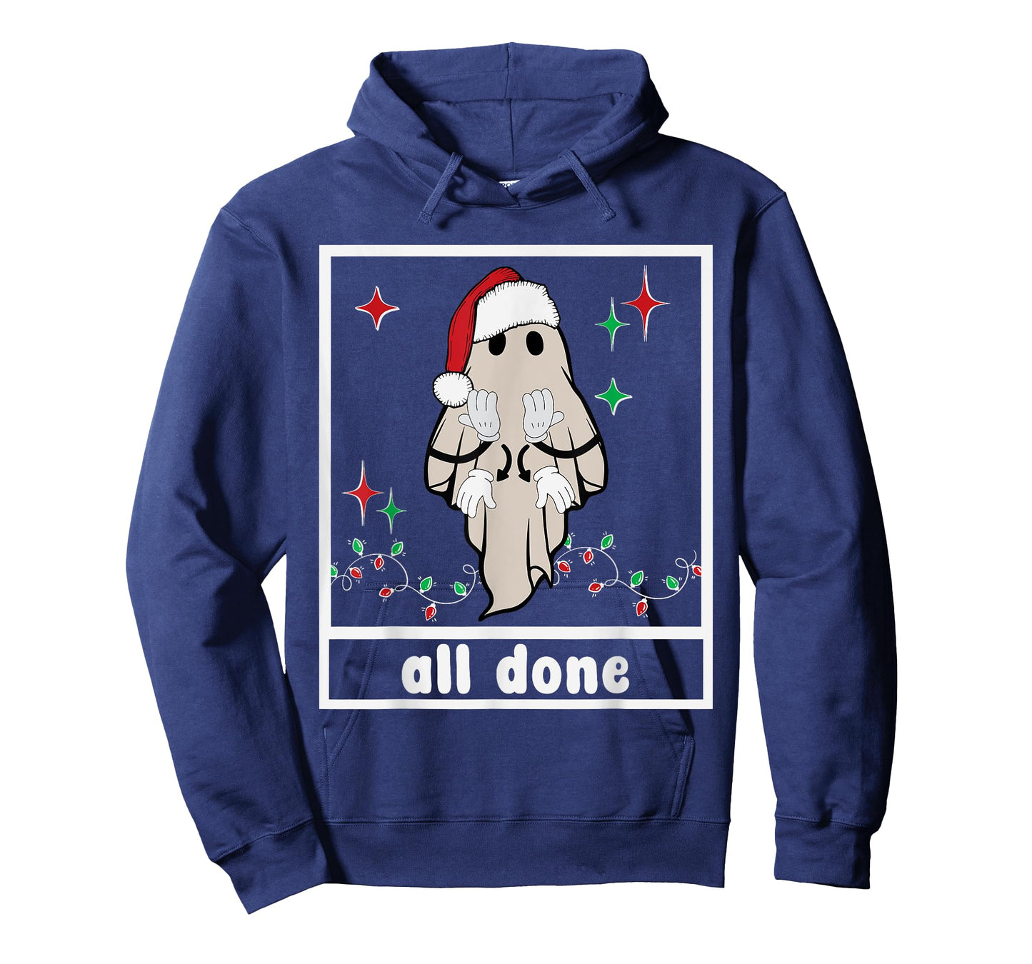 All Done Christmas Ghost Sign Language Speech Pathology Sped T-Shirt