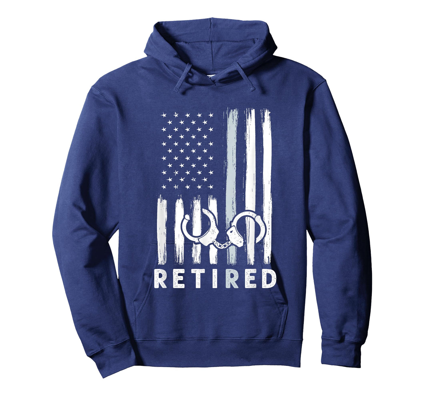 American Flag Thin Silver Line - Retired Correction Officer T-Shirt