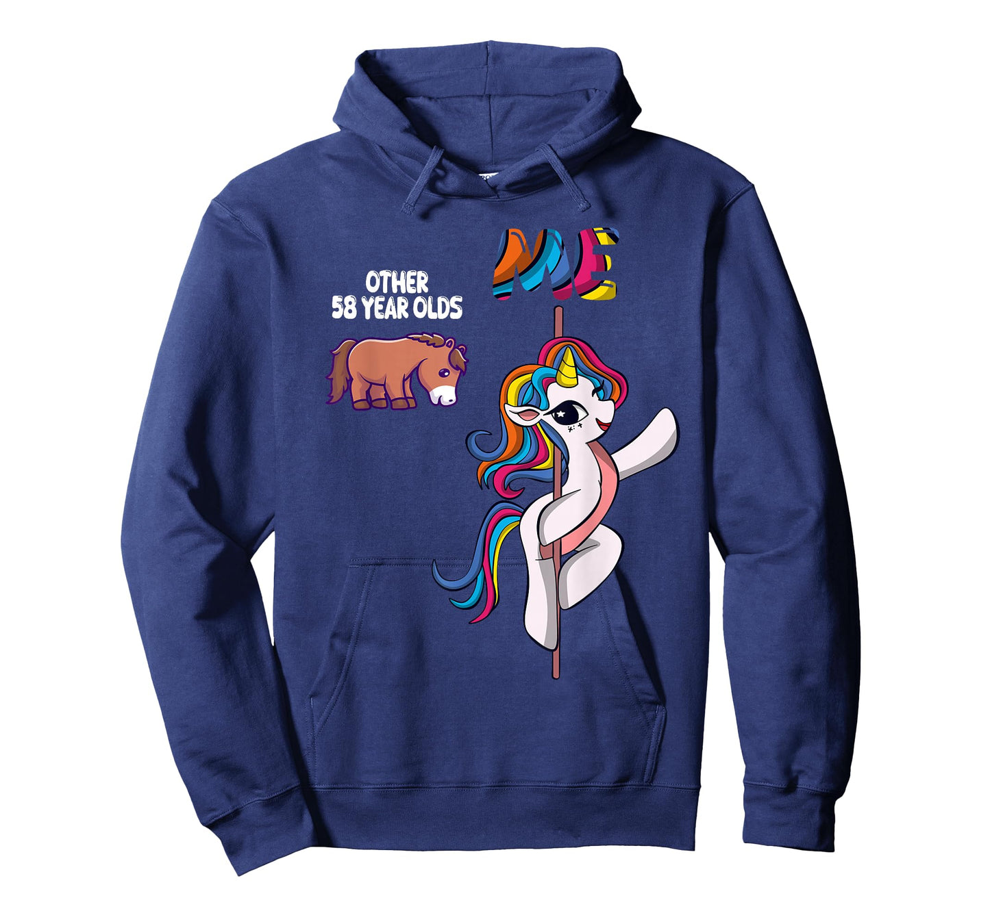 Me vs Other 58 Year Olds Funny 58th Birthday Party Unicorn T-Shirt