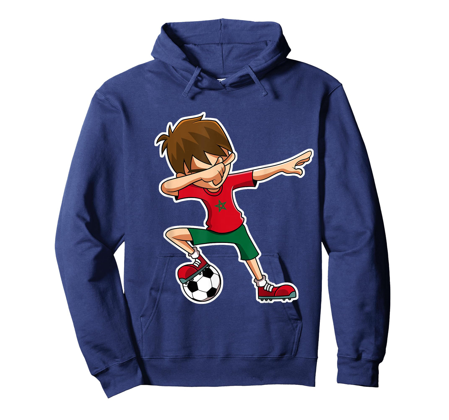 Dabbing Soccer Boy Morocco Shirt, Moroccan Flag Jersey T-Shirt