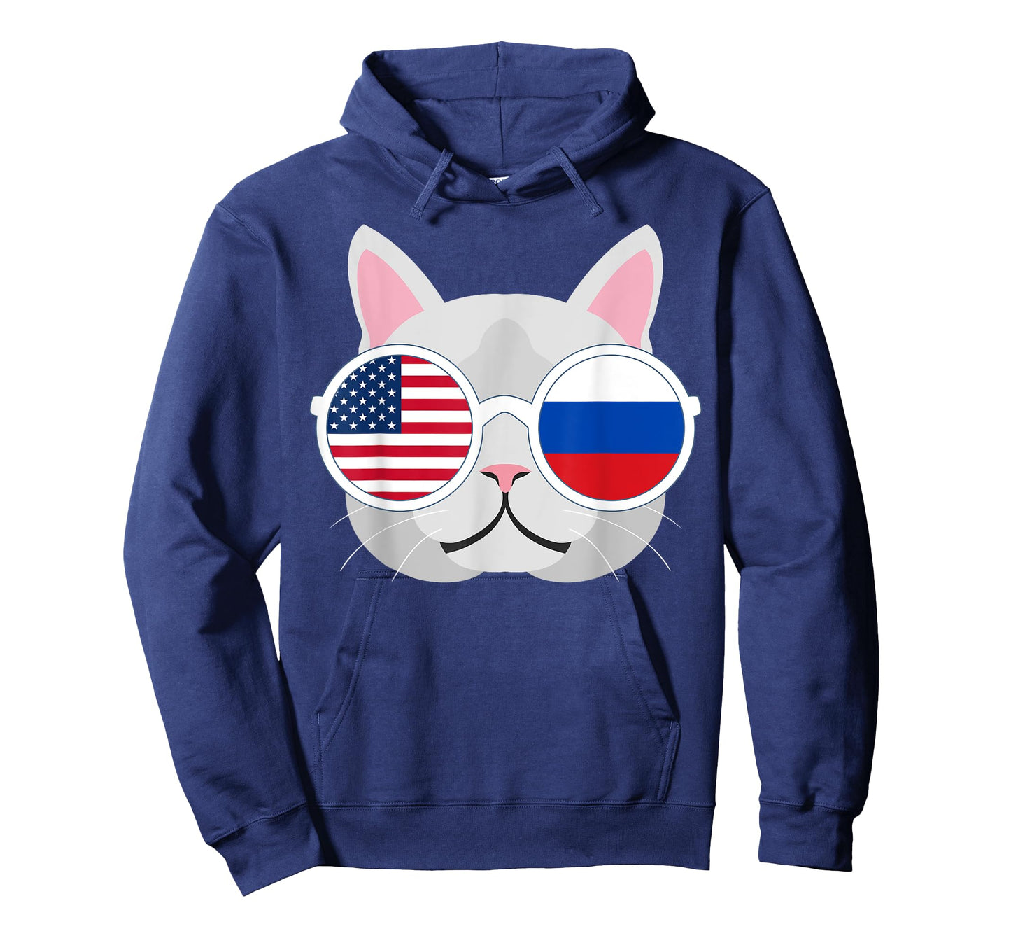 Funny Proud Russian American Flag Russia USA Pride GIft T-Shirt