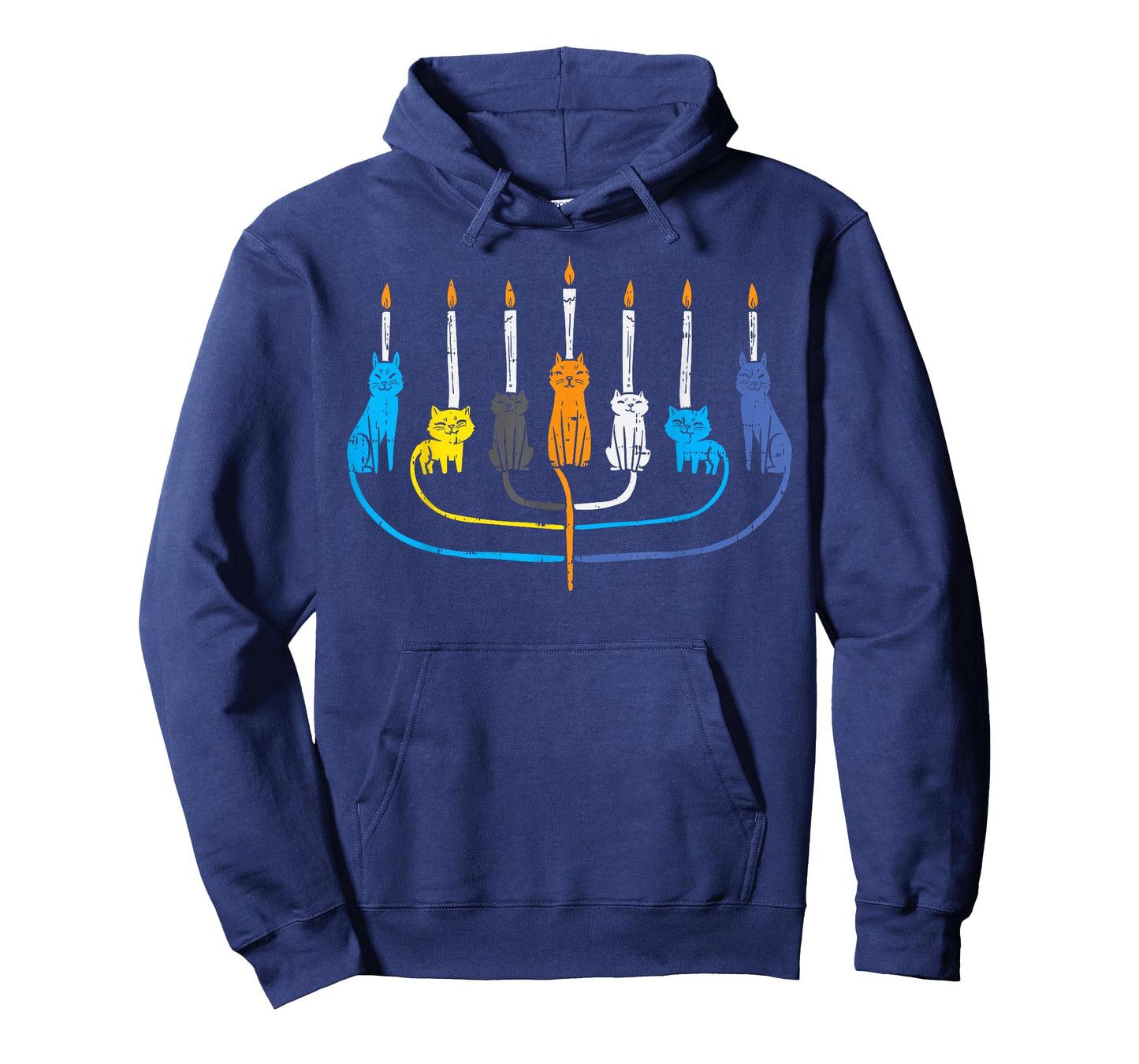 Cat Menorah Cute Jewish Kitten Hanukkah Chanukah PJs Women T-Shirt