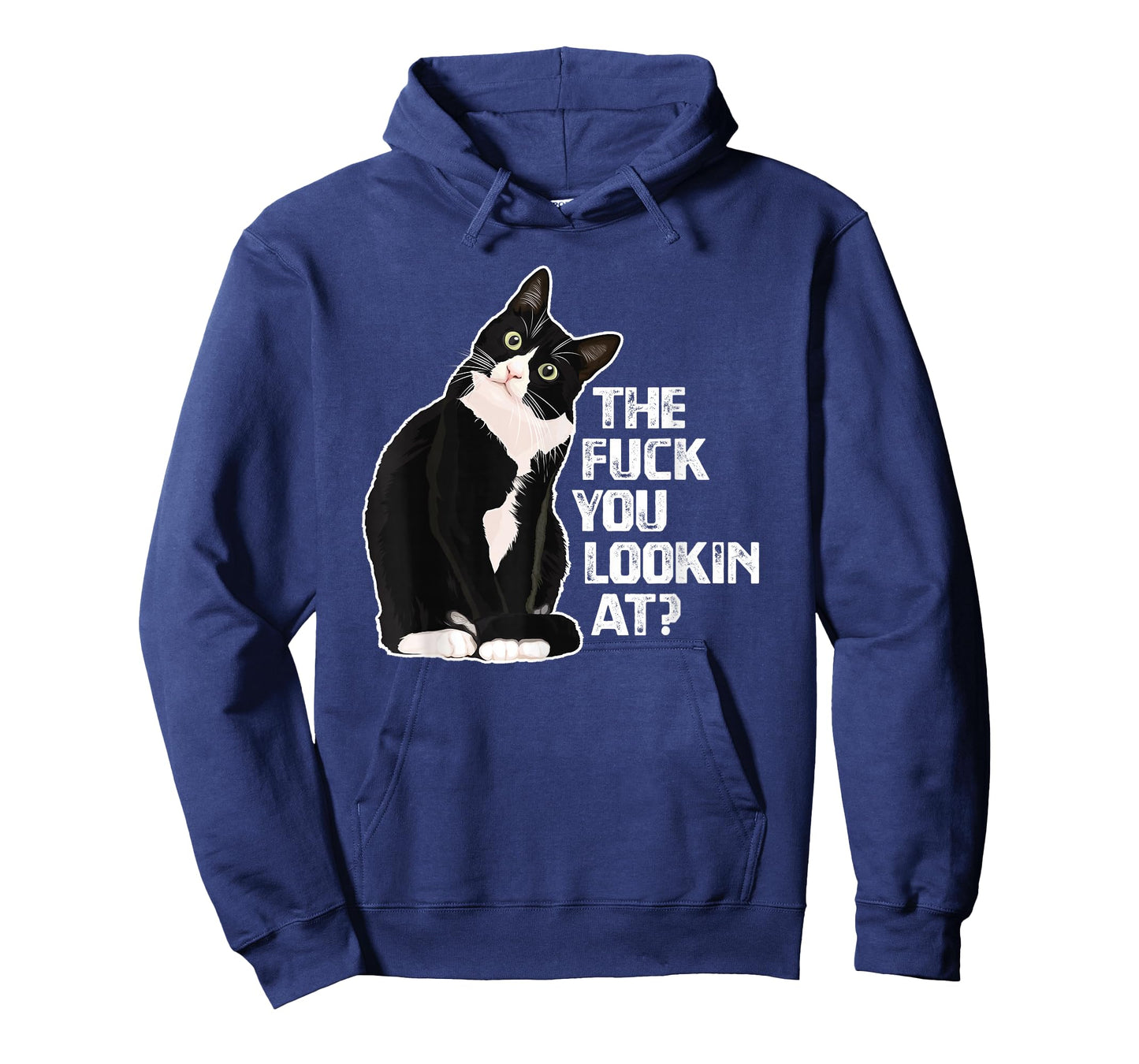 The Fuck You Lookin at? Funny Vulgar Novelty for Cat Lovers T-Shirt Small
