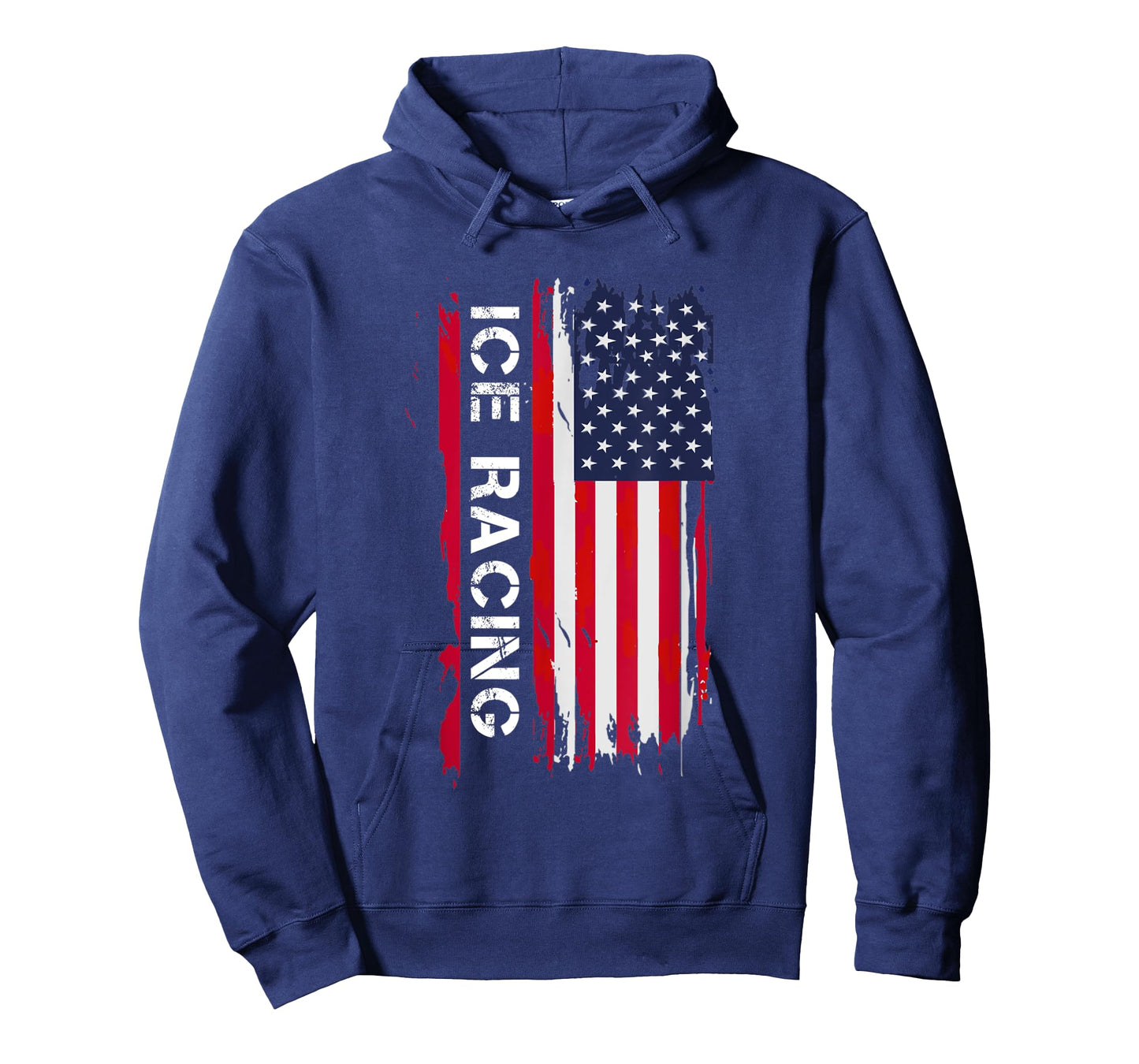 Ice Racing USA Flag Mens & Women Gift T-Shirt