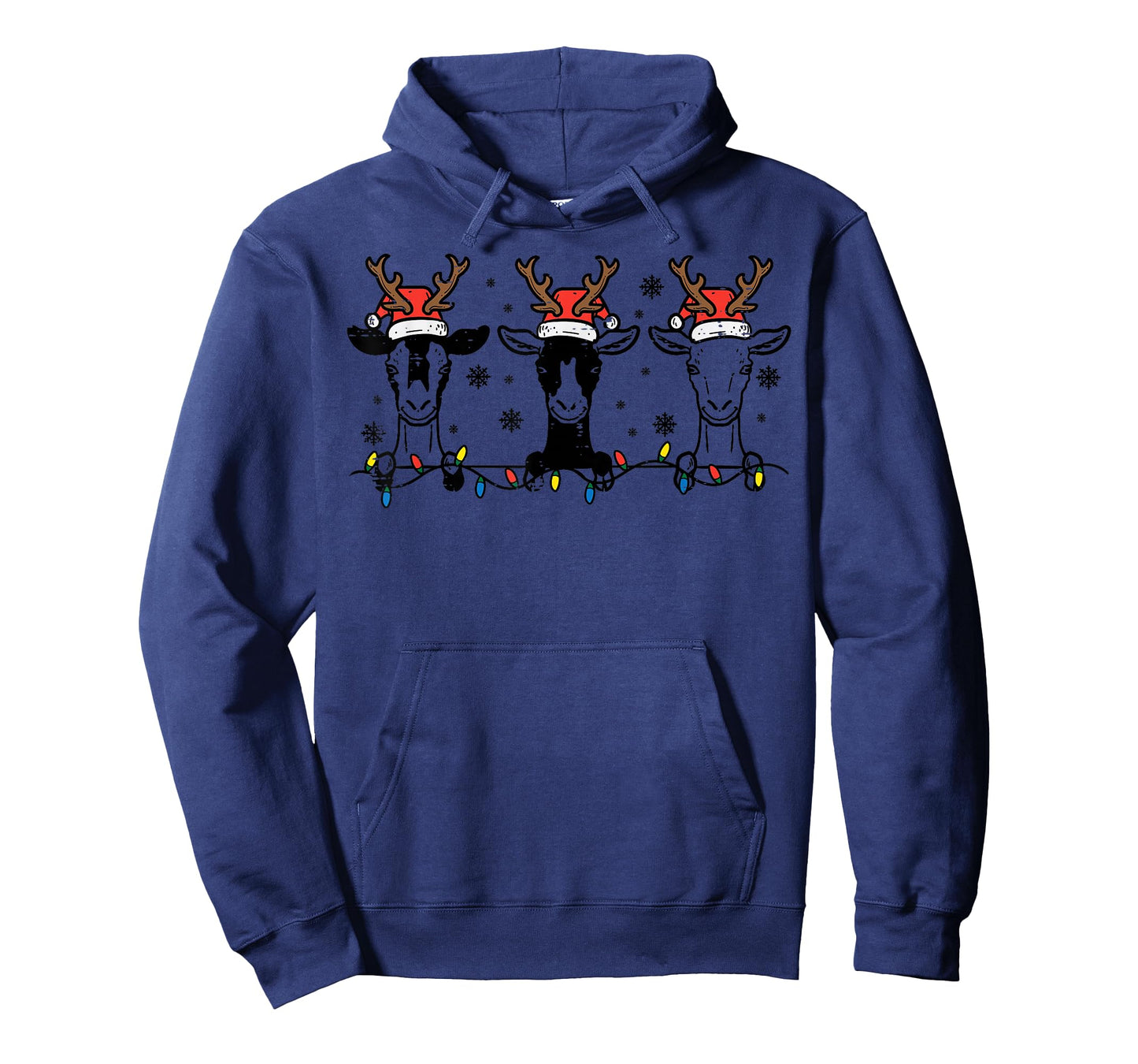 Christmas Goats Santa Xmas Farm Animal Farmer Men Women Kids T-Shirt