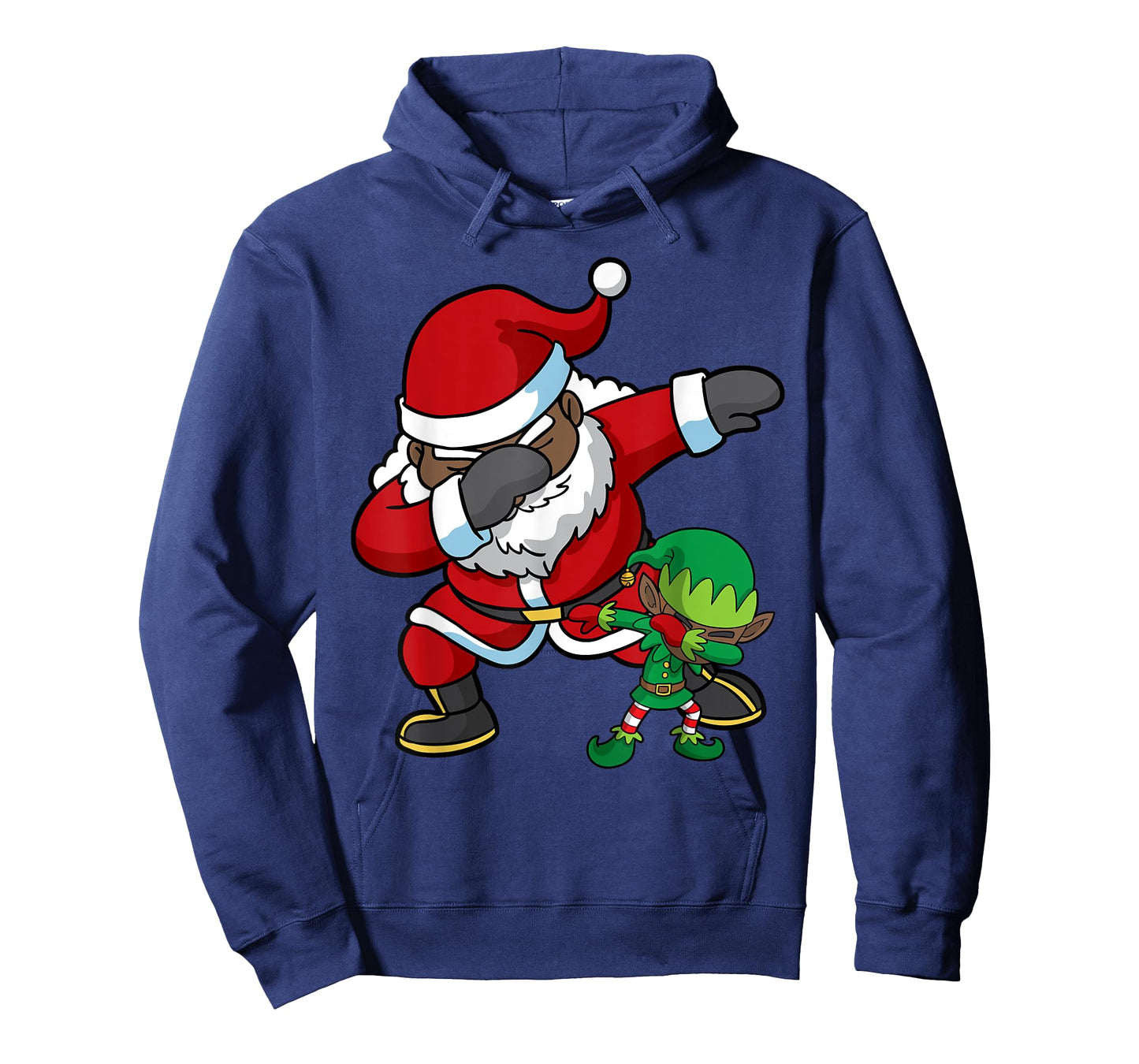 Christmas African American Dabbing Santa Claus Elf Dab Gift T-Shirt