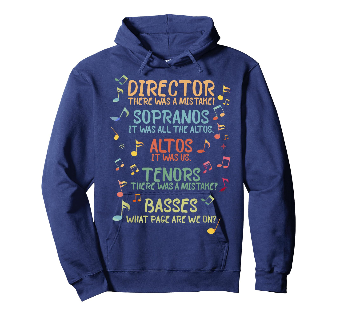 Choir Joke Design Funny Music Sanges Gift Men Women T-Shirt
