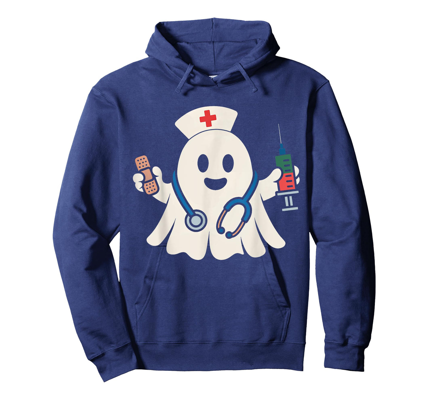 Cute Ghost Nurse Women Scrub Top Nursing Halloween Costume T-Shirt