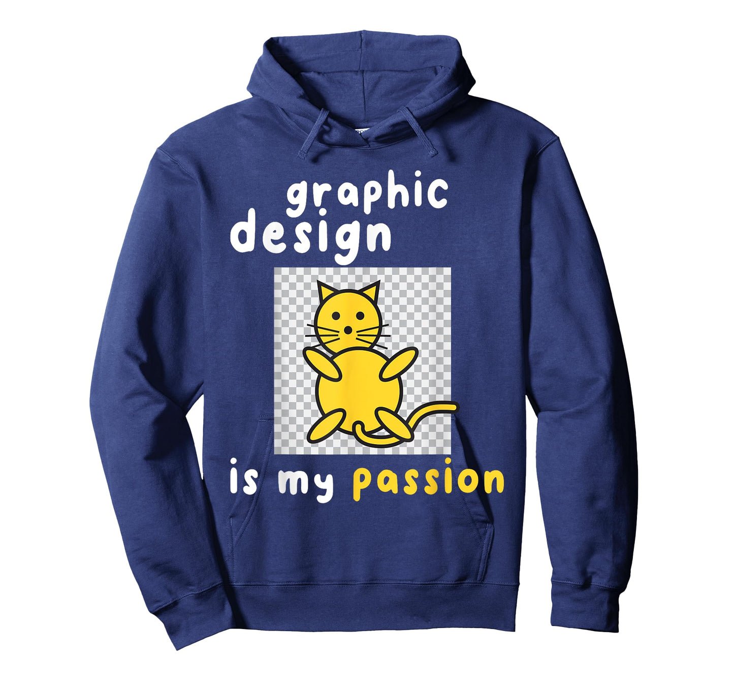 Graphic Designer Shirts Unisex-Adults T-Shirt Black Small Graphic Design Is My Passion Cat T-Shirt