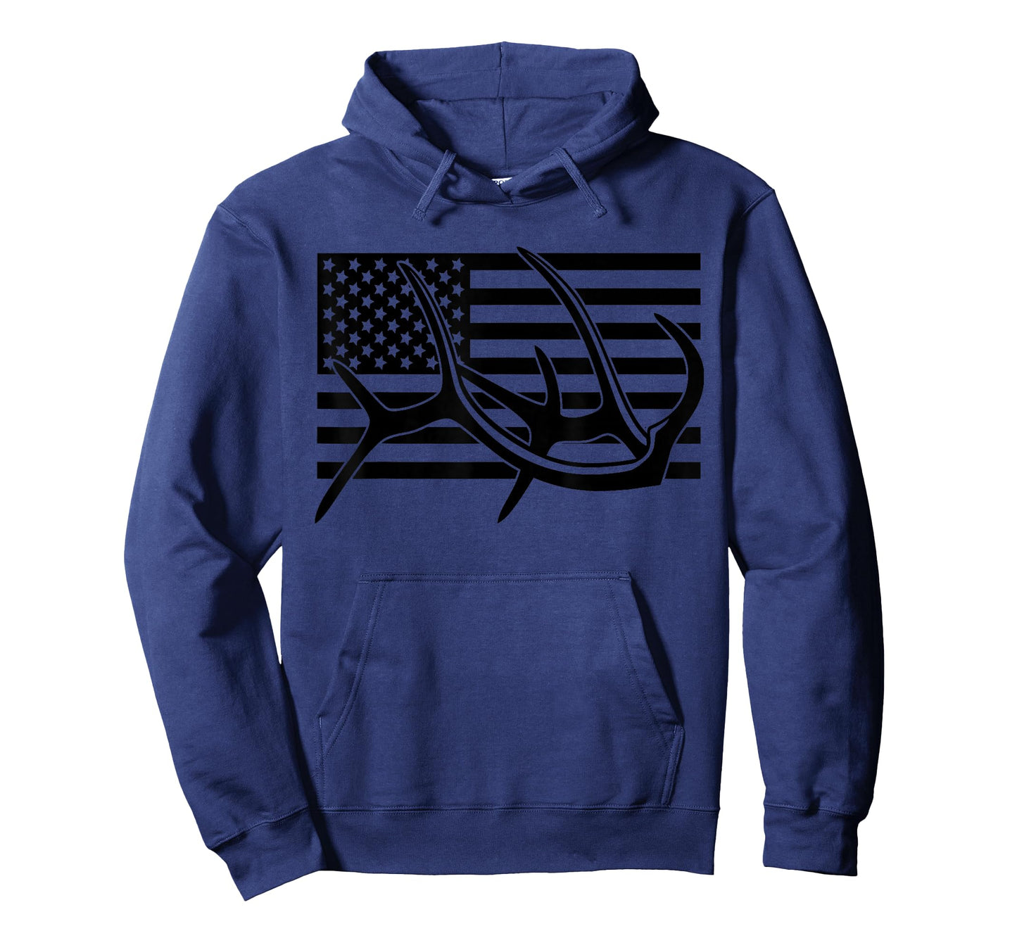 BASBO American Flag Outdoor Antlers Elk Deer T-Shirt