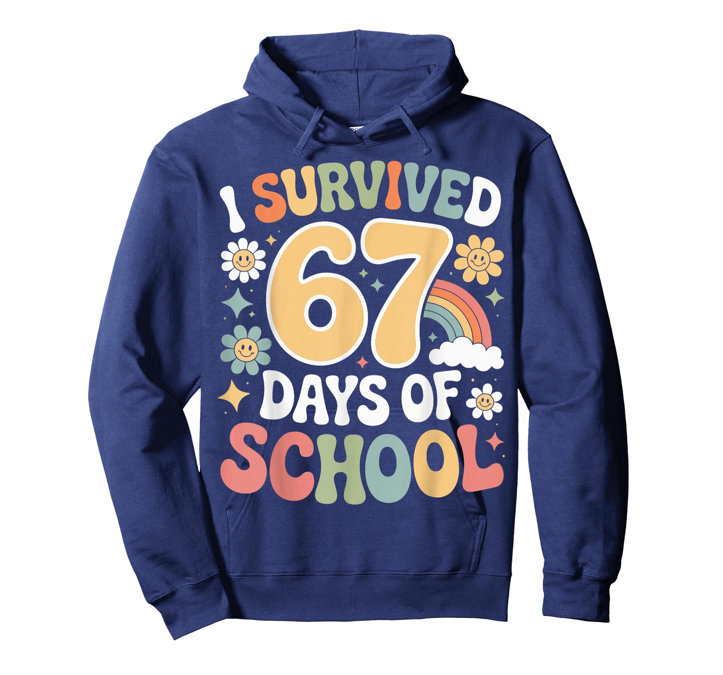 I Survived 67 Days of School Funny 100th Day Design Kids T-Shirt