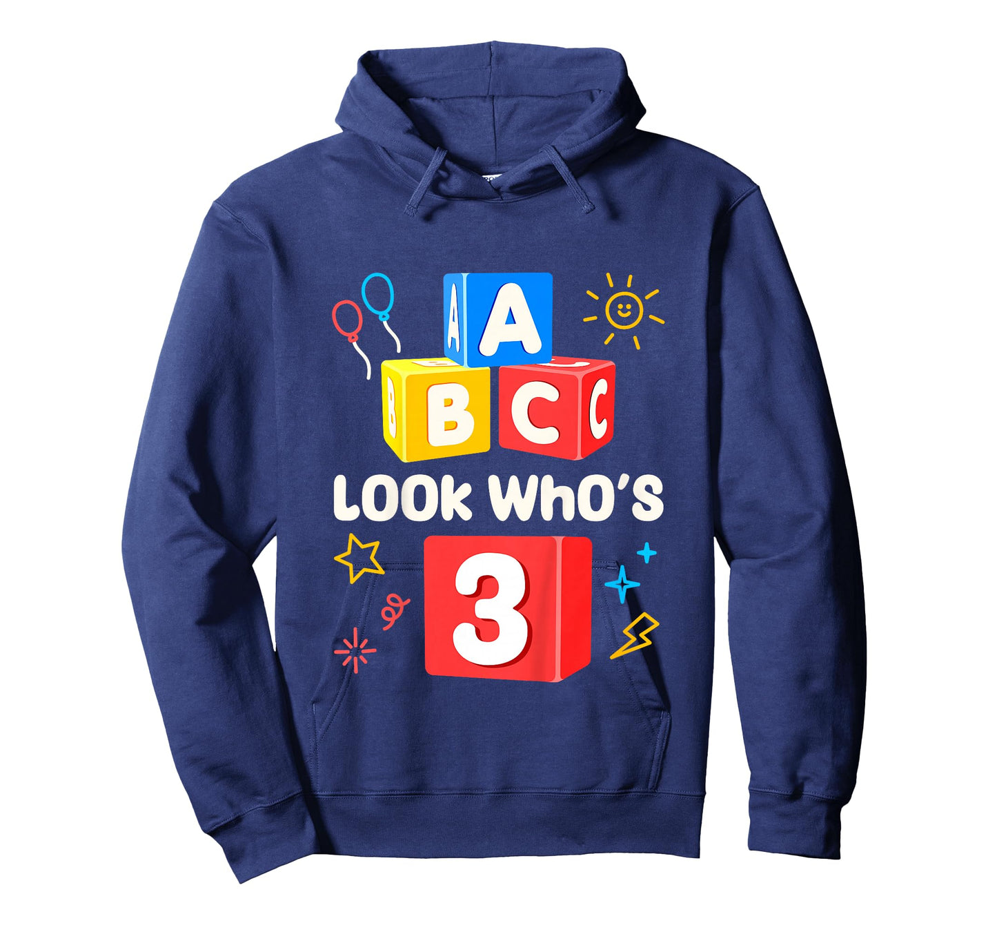 ABC Look Who's 3 3rd Birthday Girl Boy Toddler T-Shirt