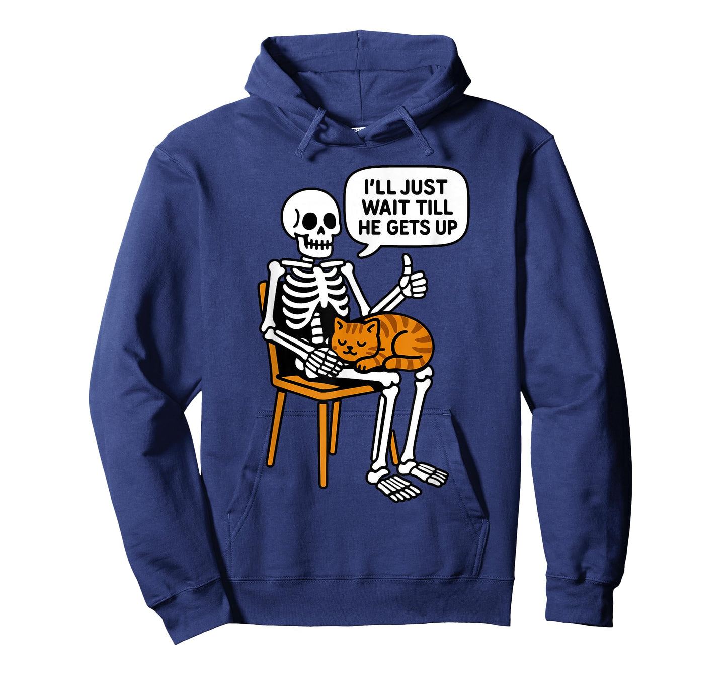 Skeleton Cat Meme Men Women Kids Funny Halloween T-Shirt