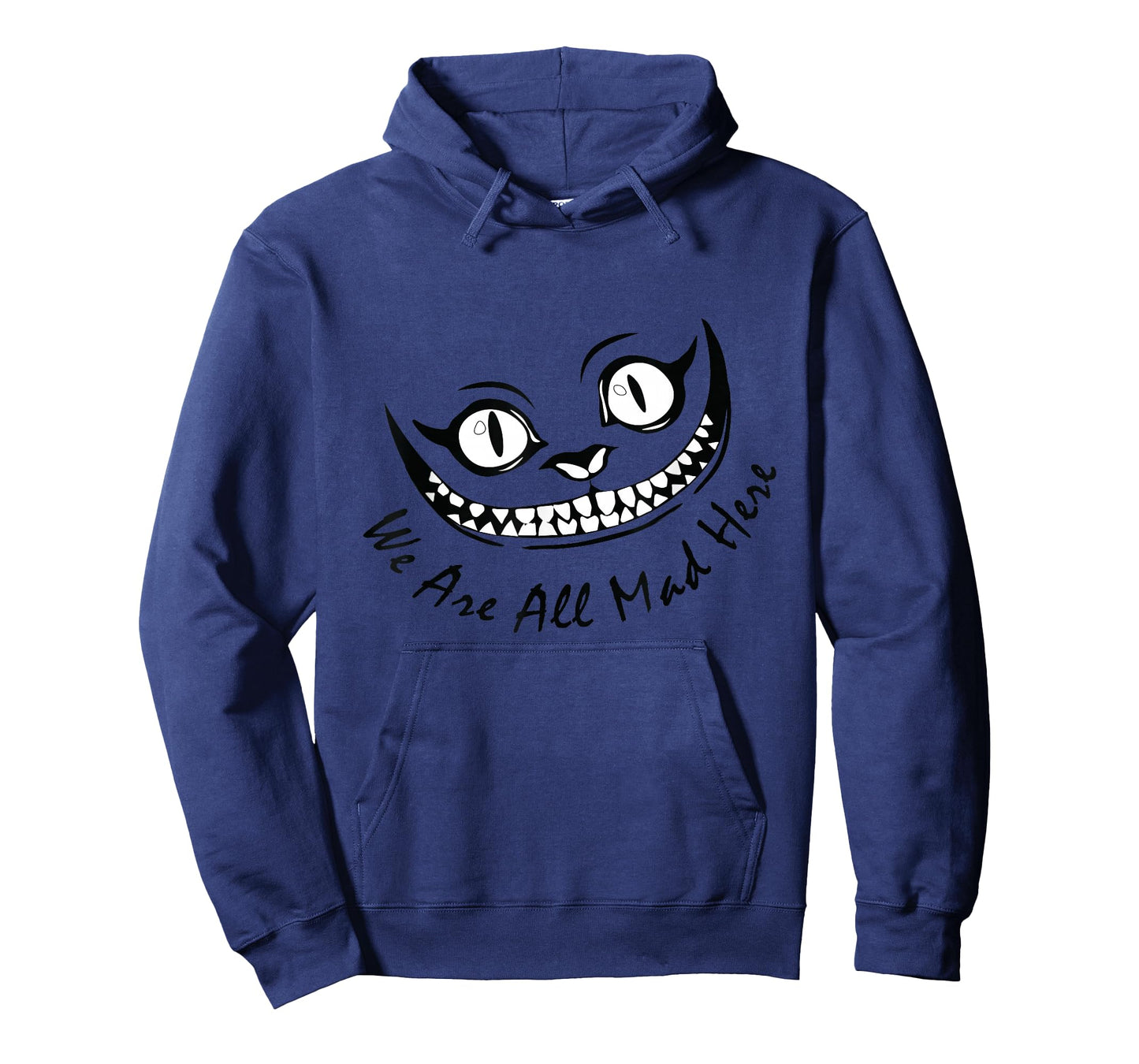 Cheshire Cat Grinning We're All Mad Here Wonderland Funny T-Shirt