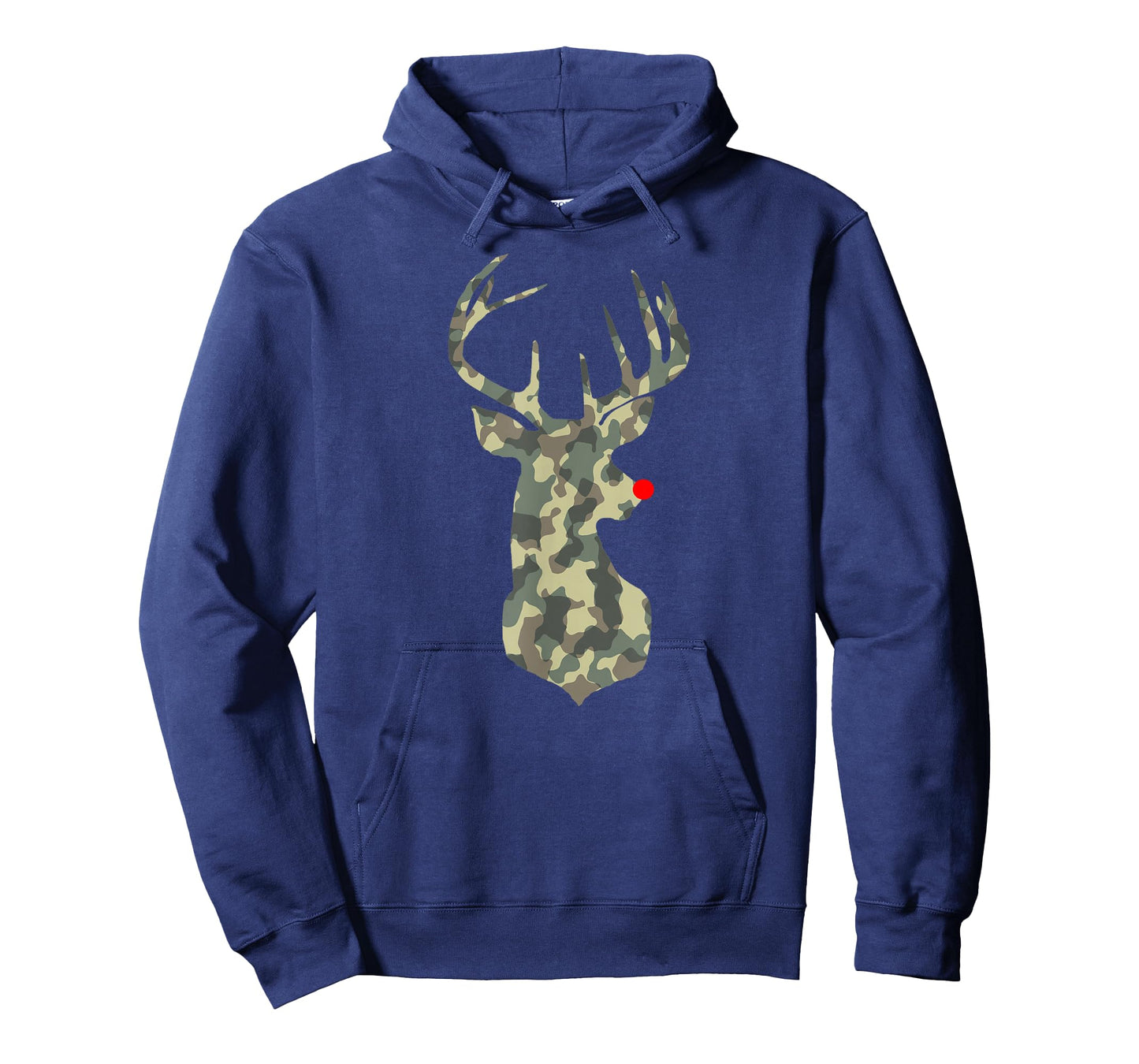 Christmas Holiday Rudolf Reindeer Red Nose camo hunting T-Shirt
