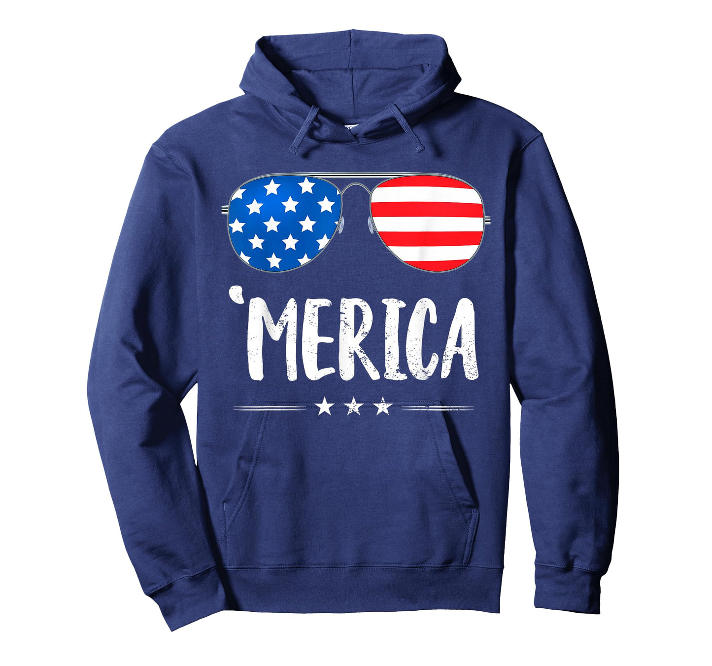 Merica Sunglasses 4th of July Boys Girls USA Flag Patriotic T-Shirt
