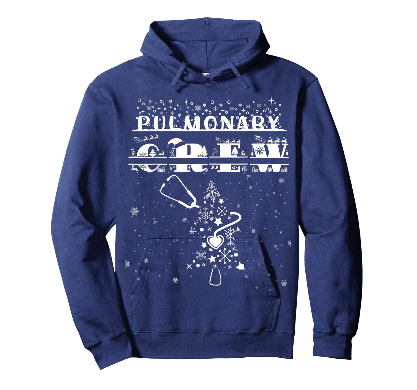 Christmas Pulmonary Nurse Shirt Lung Crew Stethoscope Tree T-Shirt