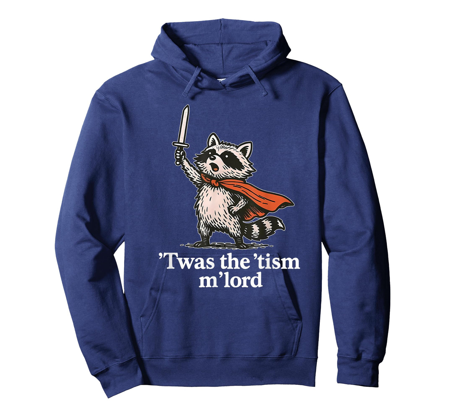 Retro 'TWAS The 'Tism M'Lord Funny Wizard Raccoon Autism Men T-Shirt