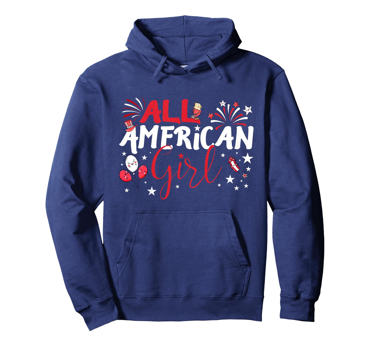 All American Girl for Independence Day | Girls Patriotic T-Shirt